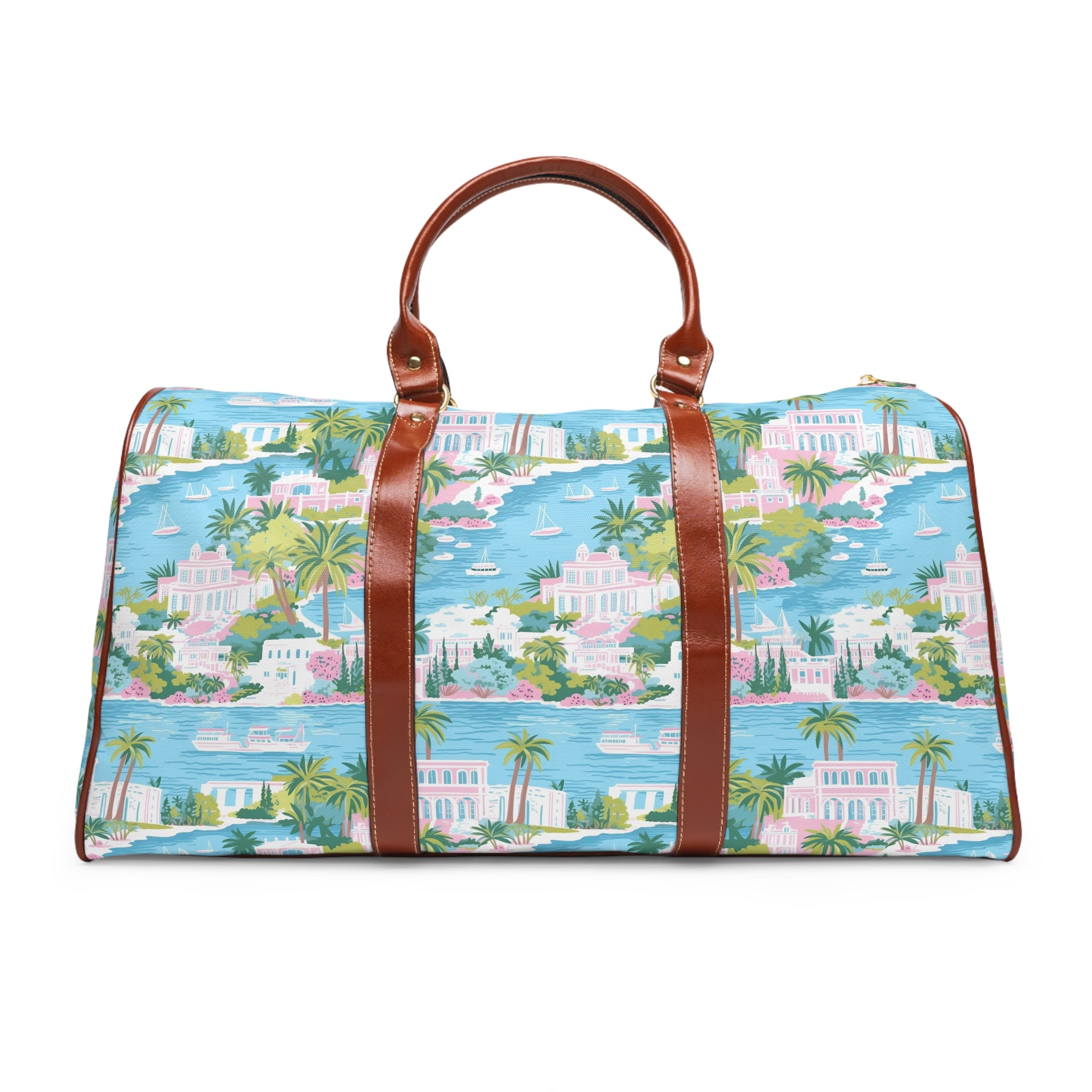 Greek Island - Waterproof Travel Tote Bag, Stylish Carry-On, Beach Trip Essential, Weekend Getaway, Travel Accessories for Adventurers