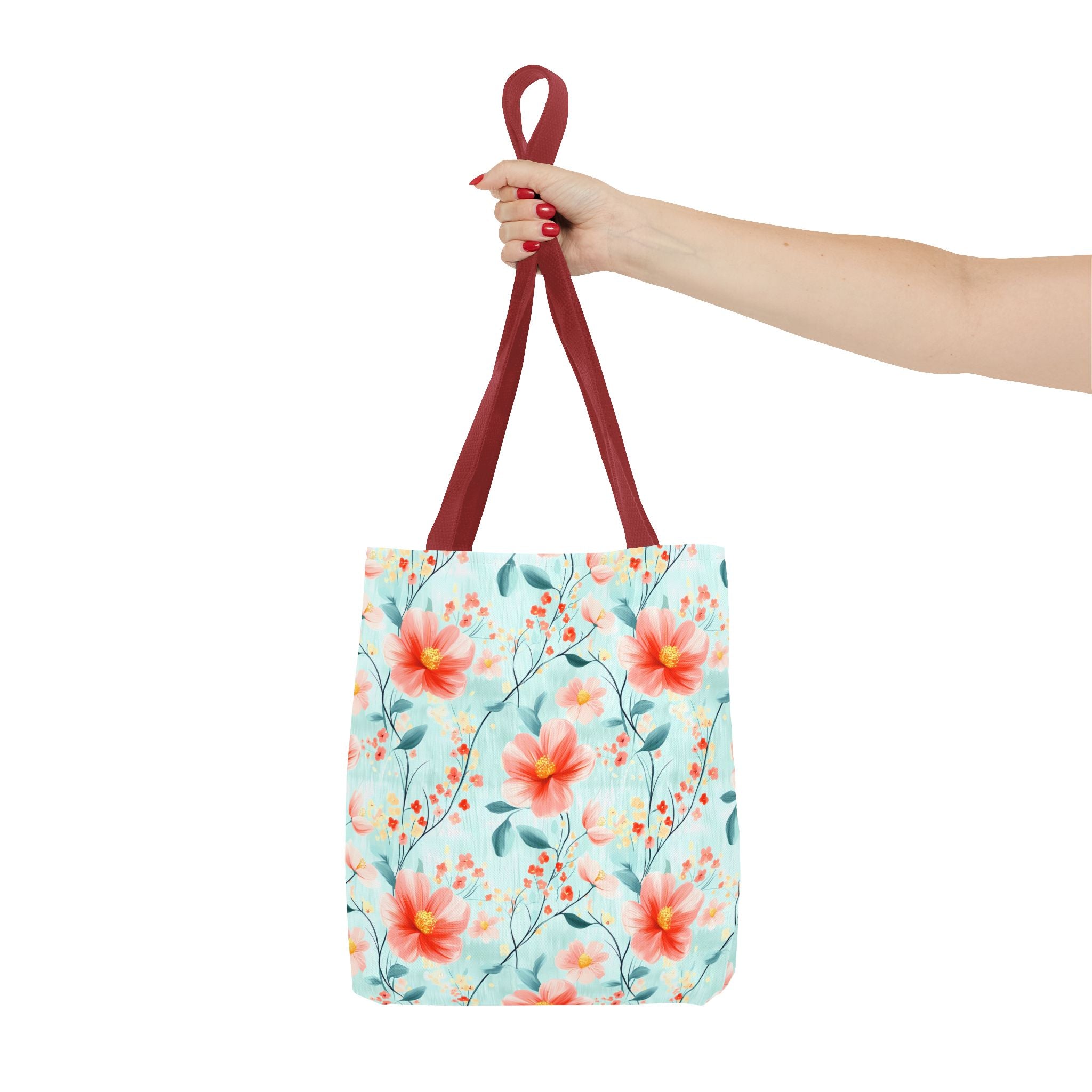 Teal Daisy - Floral Tote Bag, Boho Chic Carryall, Beach Bag, Gifts for Her, Spring Fashion Accessory, Eco-Friendly Shopping Bag