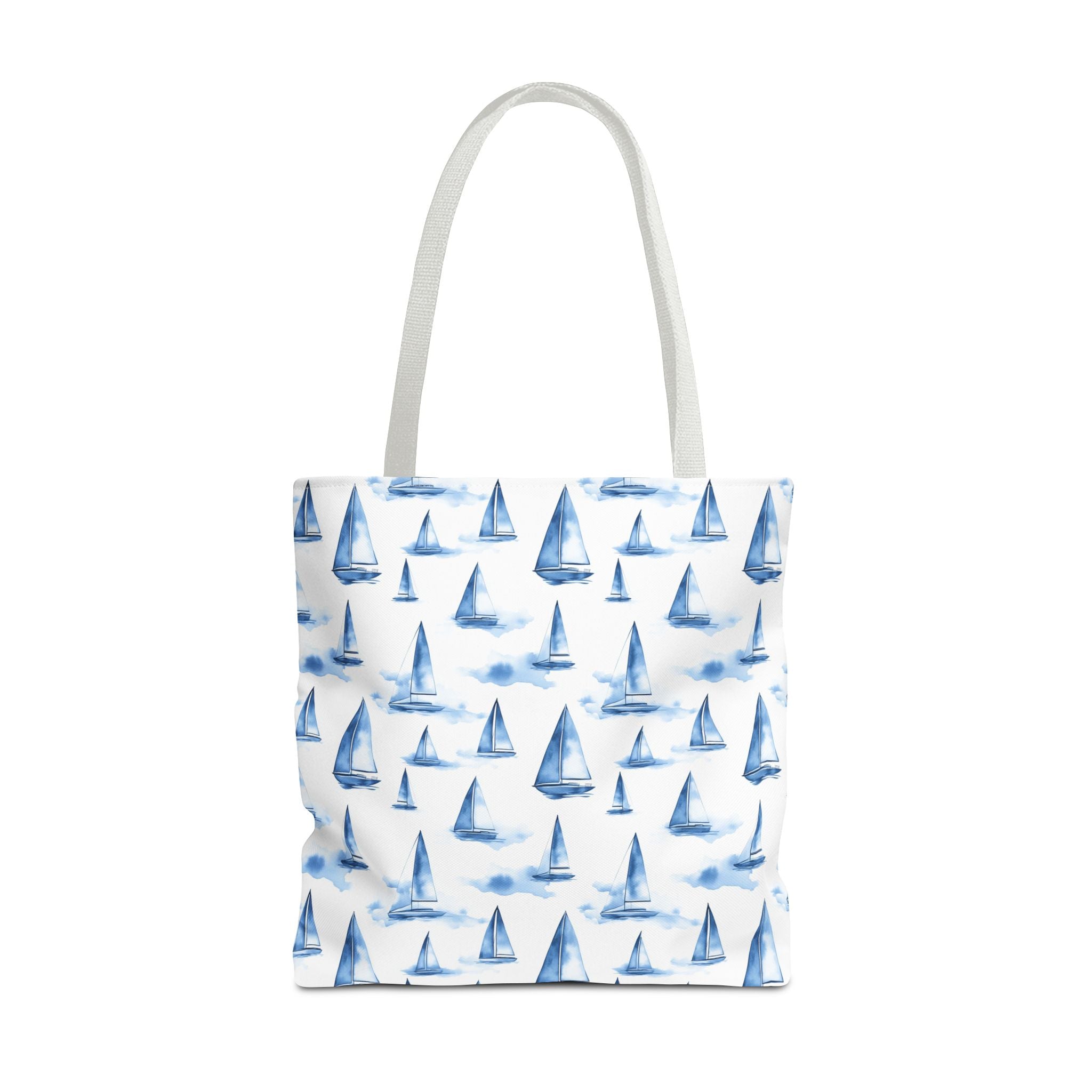 Blue Sail Boat - Nautical Tote Bag, Sailboat Shopping Bag, Beach Tote, Gift for Sailors, Vacation Accessory, Summer Bag