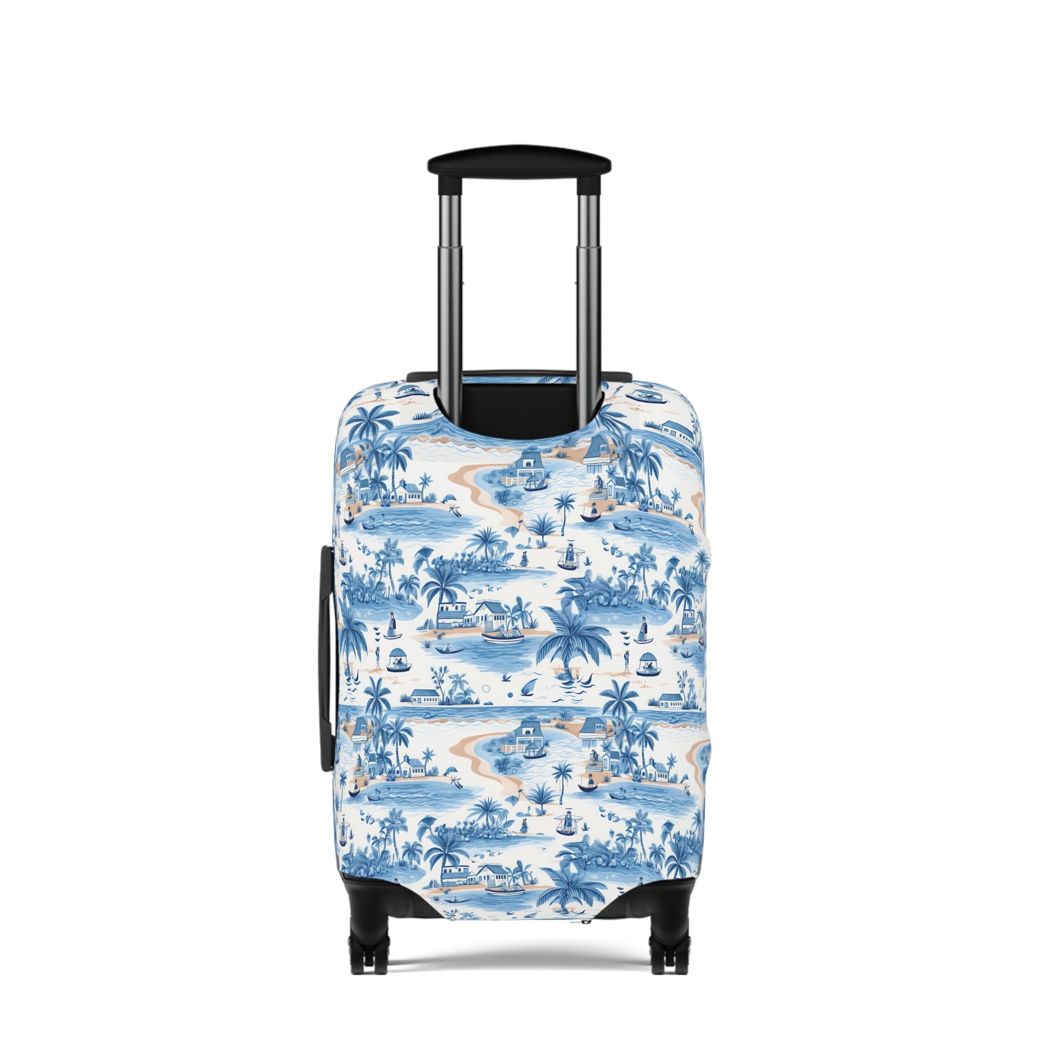 Tropical Blue- Chic Travel Luggage Cover | Stylish Case for Suitcase, Travel Accessory, Gift for Travelers, Personalized Luggage Protection