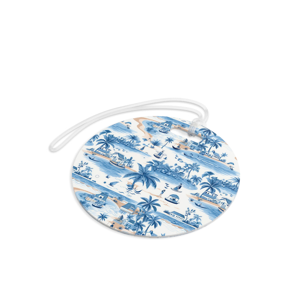 Tropical Blue Luggage Tag, Travel Accessories, Luggage, Vacation must have, Beach Vacation Supplies