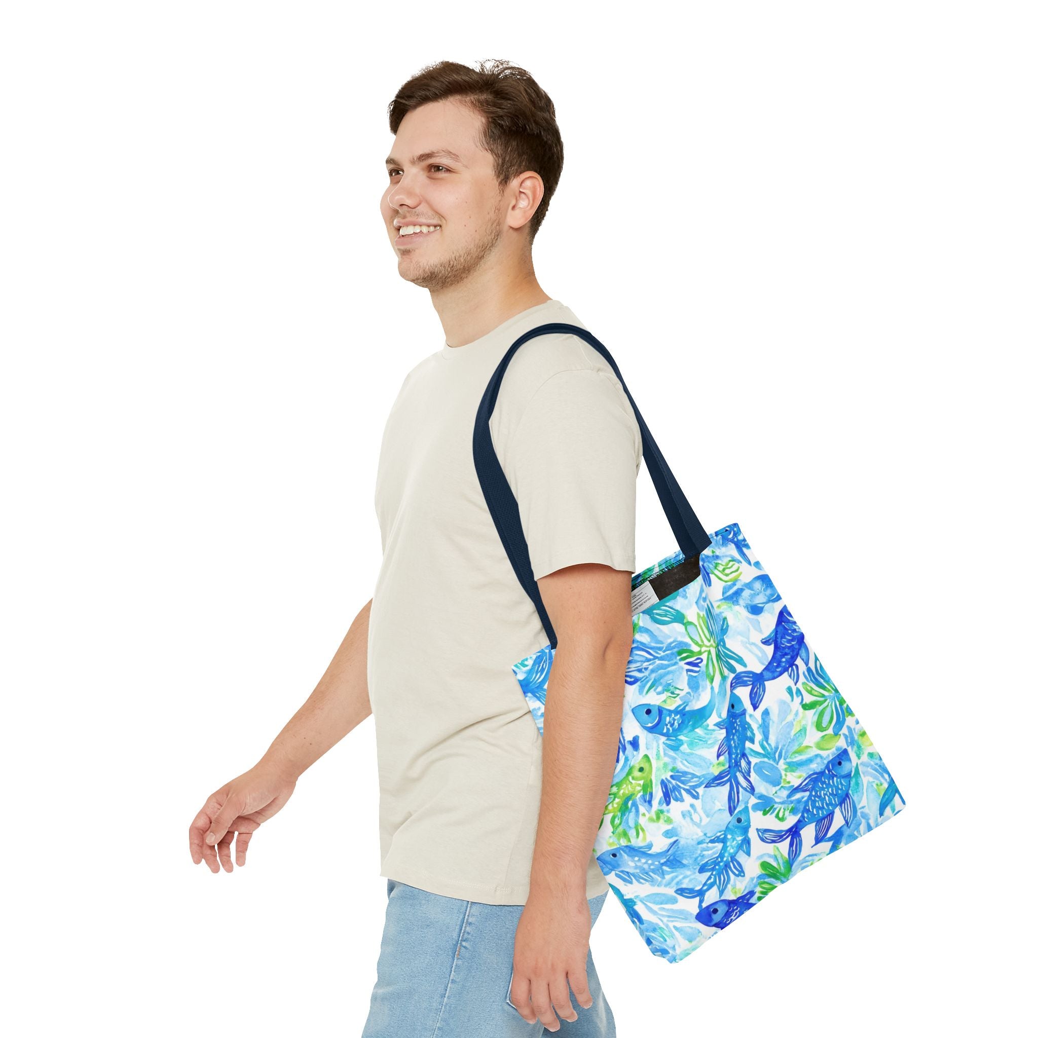 Vibrant Fish- Colorful Fish Tote Bag, Beach Bag, Shopping Tote, Eco-Friendly Reusable Bag, Gift for Ocean Lovers, Summer Accessory