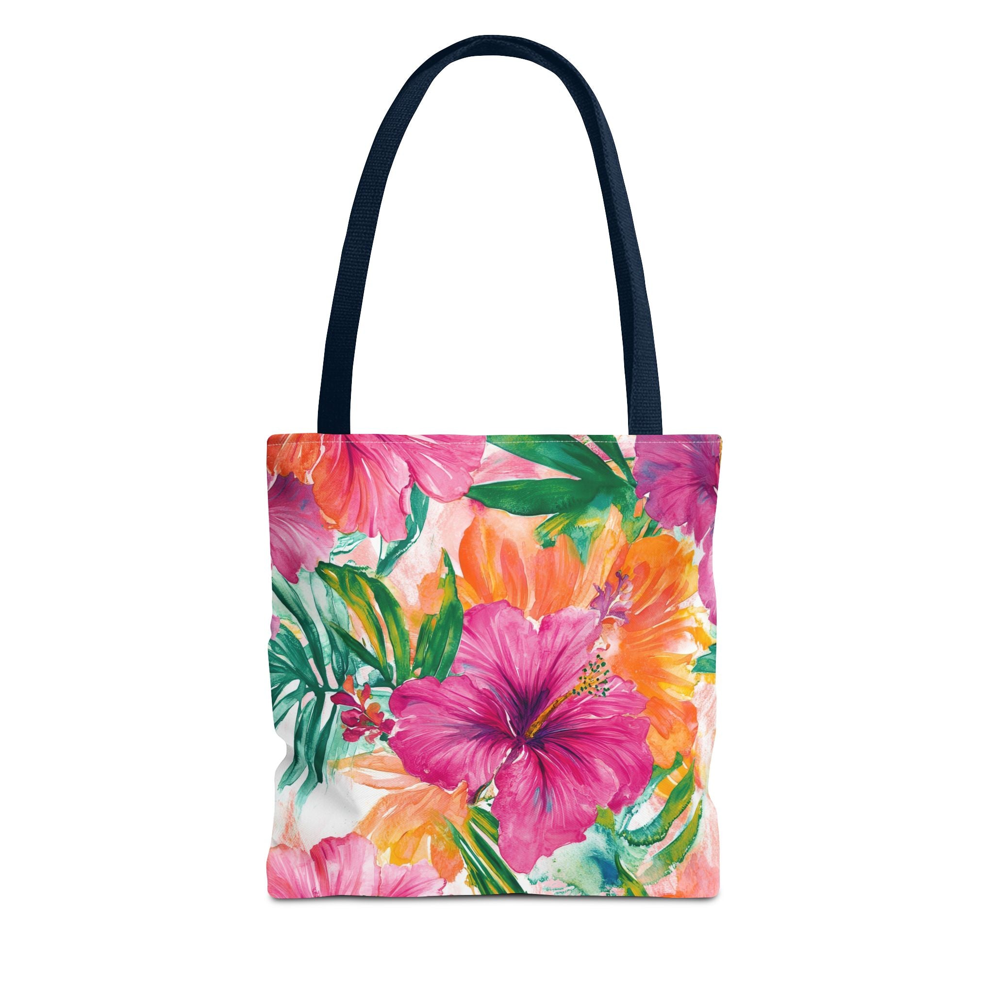 Pink Torpical Floral Tote Bag | Perfect for Beach Days, Shopping, or Gifts | Eco-Friendly, Lightweight, Summer Vibes, Travel Essential
