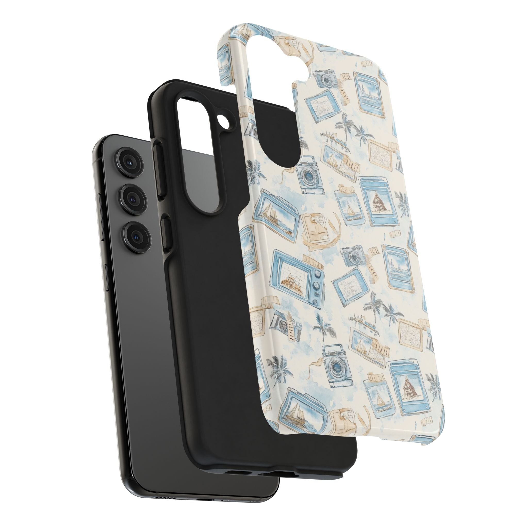 Vintage Vacay- Tough Phone Case - Tropical Vintage Camera Design