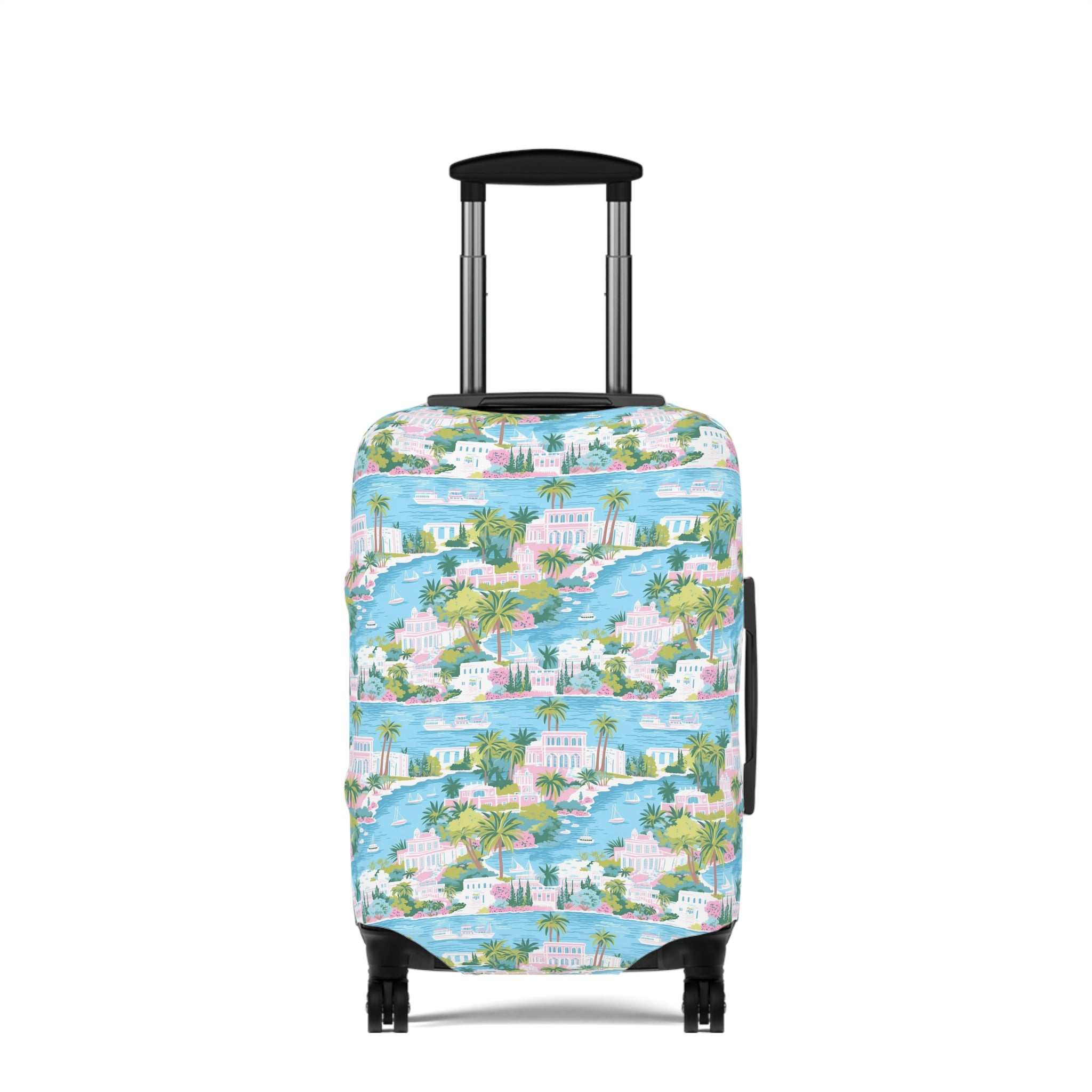 Greek Island - Tropical Luggage Cover - Travel Style, Vacation Accessory, Unique Gift, Summer Travel, Beach Getaway