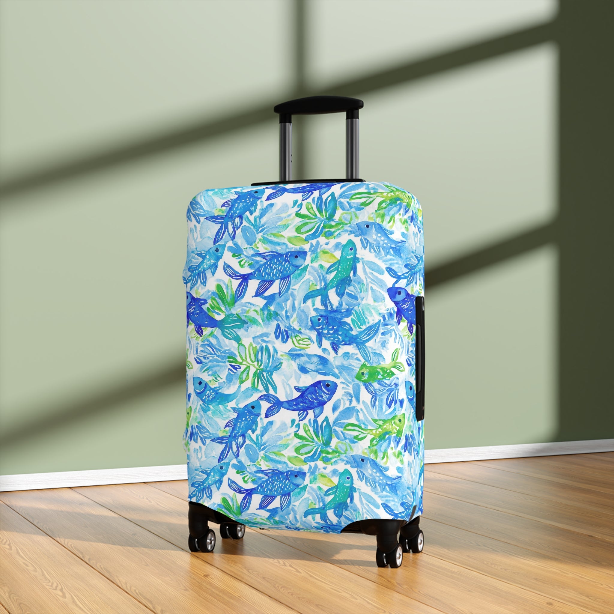 Vibrant Fish - Luggage Cover, Travel Accessory for Adventure Lovers, Suitable for Vacations, Holidays, Summer Trips, Unique Gift Idea