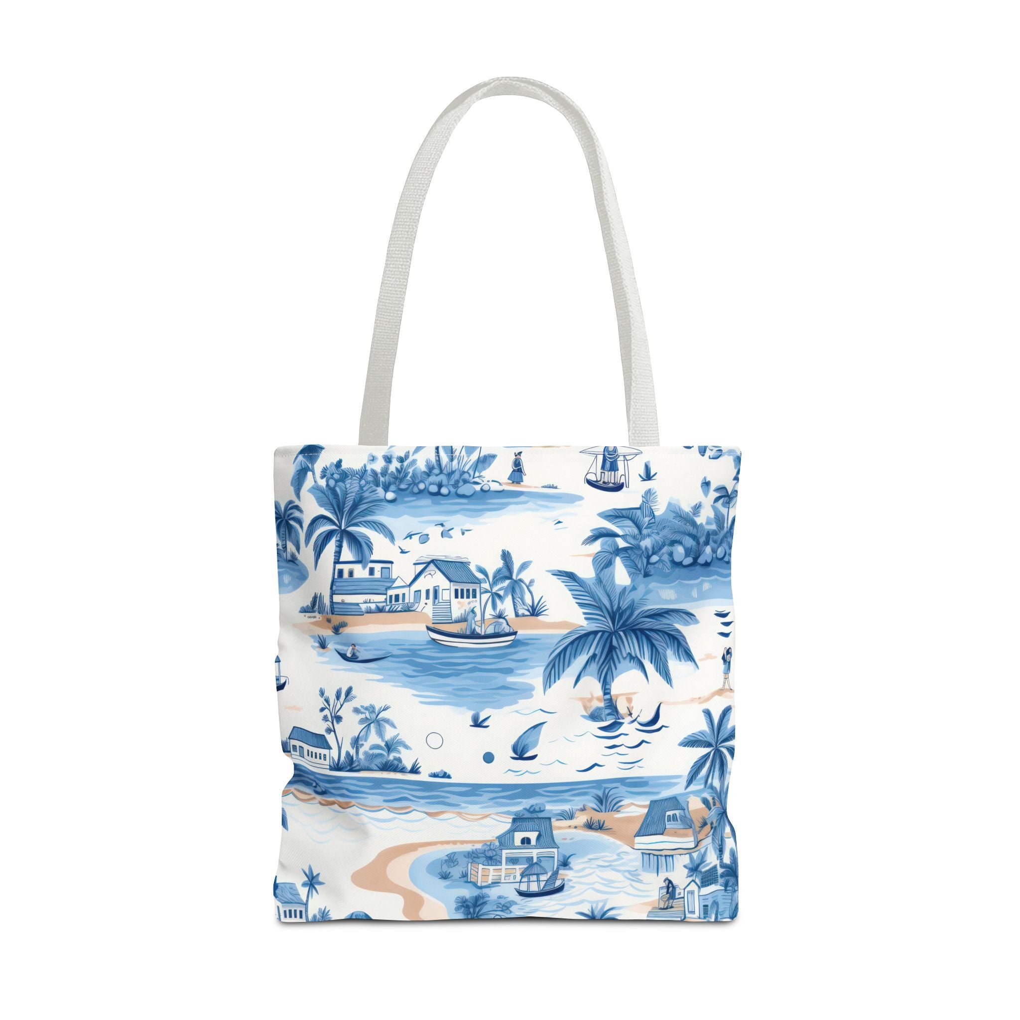 tropical Blue- Coastal Blue Tote Bag - Beach Vibes, Summer Travel, Eco-Friendly Shopping, Vacation Essentials, Gift for Ocean Lovers