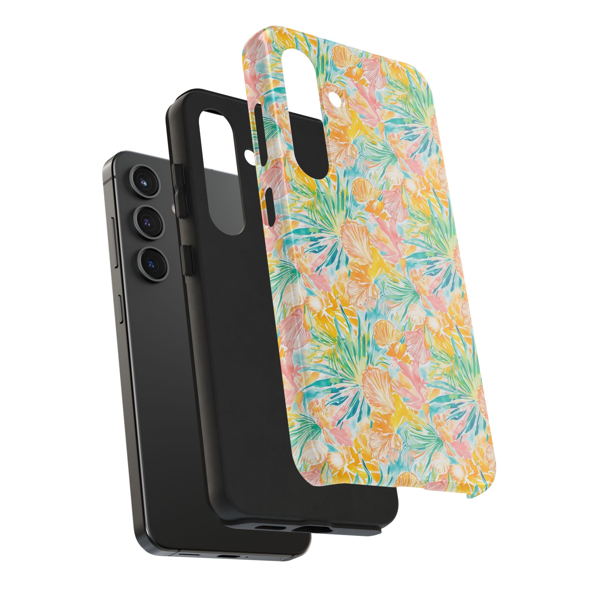Neon Tropics- Tough Phone Cases, Floral Phone Covers, Summer Accessories, Stylish Phone Protection, Gifts for Her
