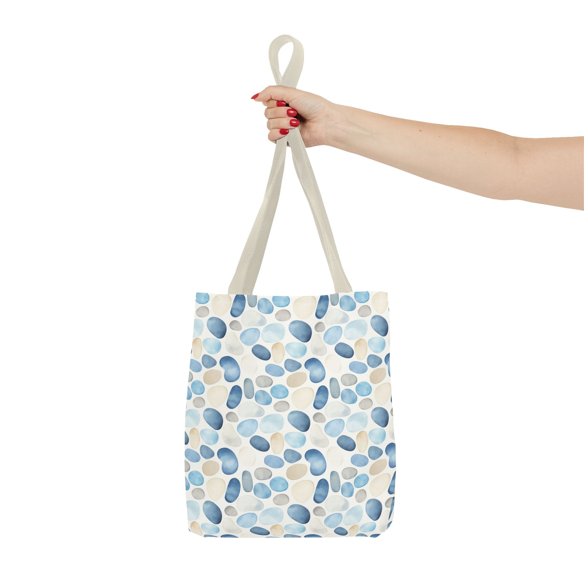 Cobble stone- Tote Bag with Blue Pebble Design | Beach Bag, Grocery Tote, Shopping Bag, Gift Bag, Eco-Friendly Tote