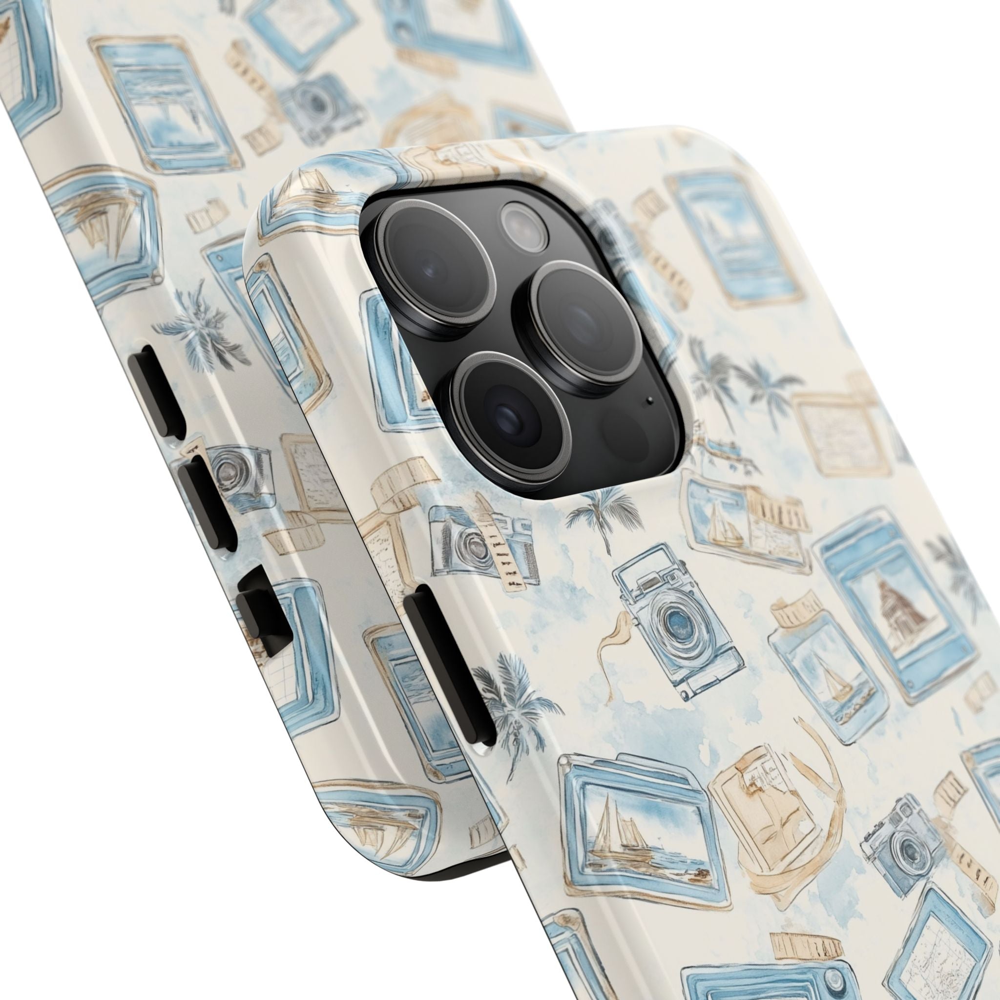 Vintage Vacay- Tough Phone Case - Tropical Vintage Camera Design