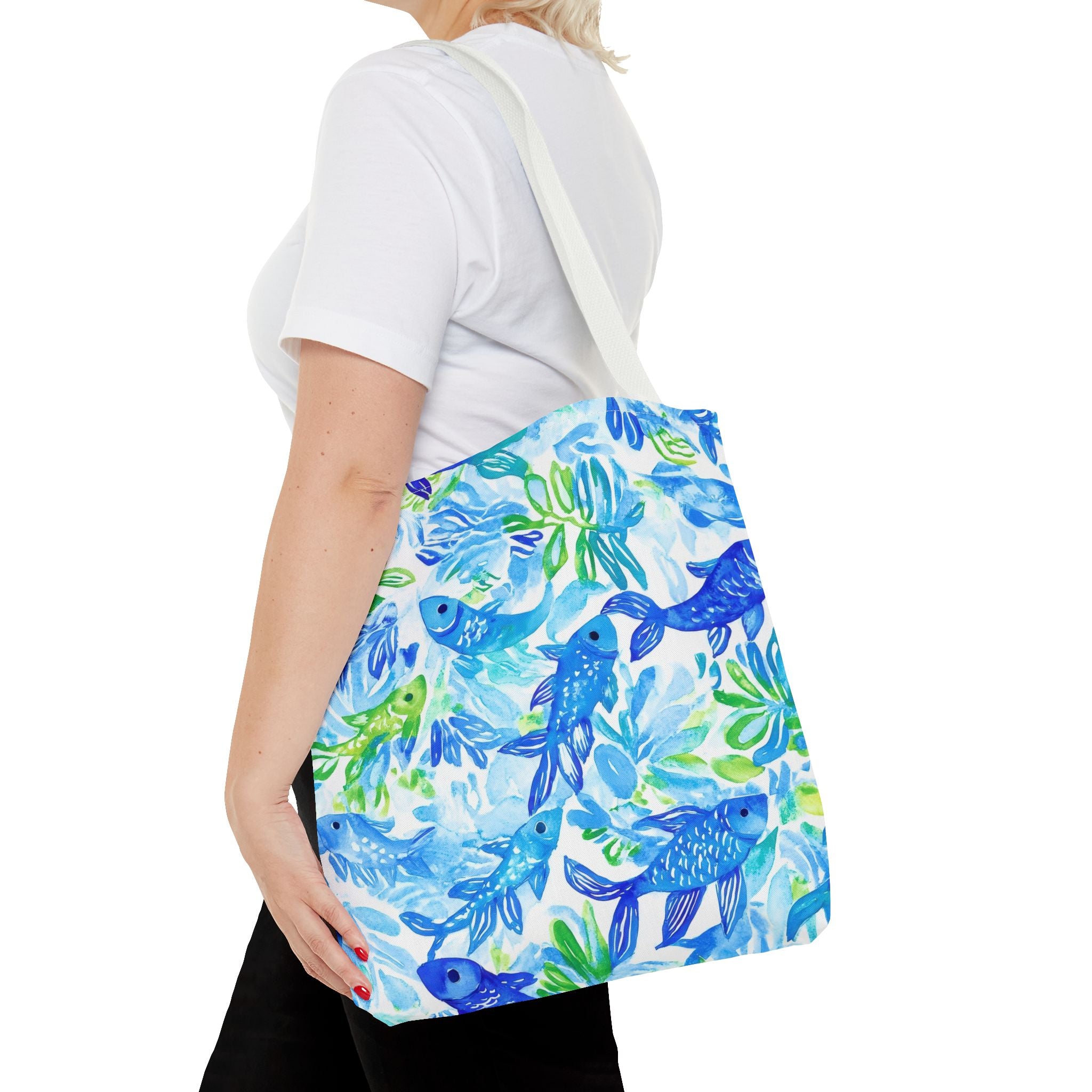 Vibrant Fish- Colorful Fish Tote Bag, Beach Bag, Shopping Tote, Eco-Friendly Reusable Bag, Gift for Ocean Lovers, Summer Accessory