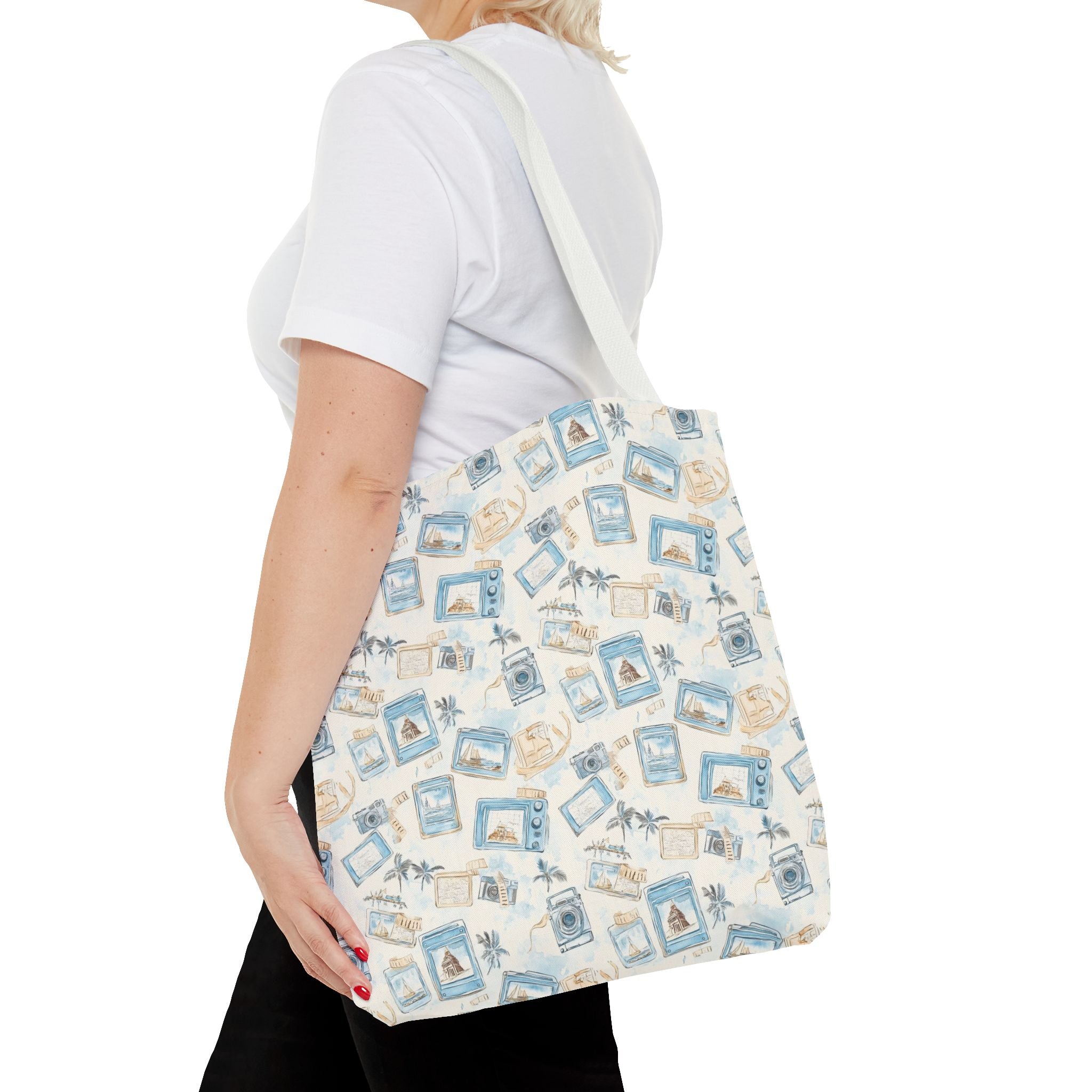 Vintage Vacay- Beach Vibes Tote Bag, Ocean Tote, Summer Accessories, Vacation Ready Bag, Coastal Shopping Bag, Gift for Travelers