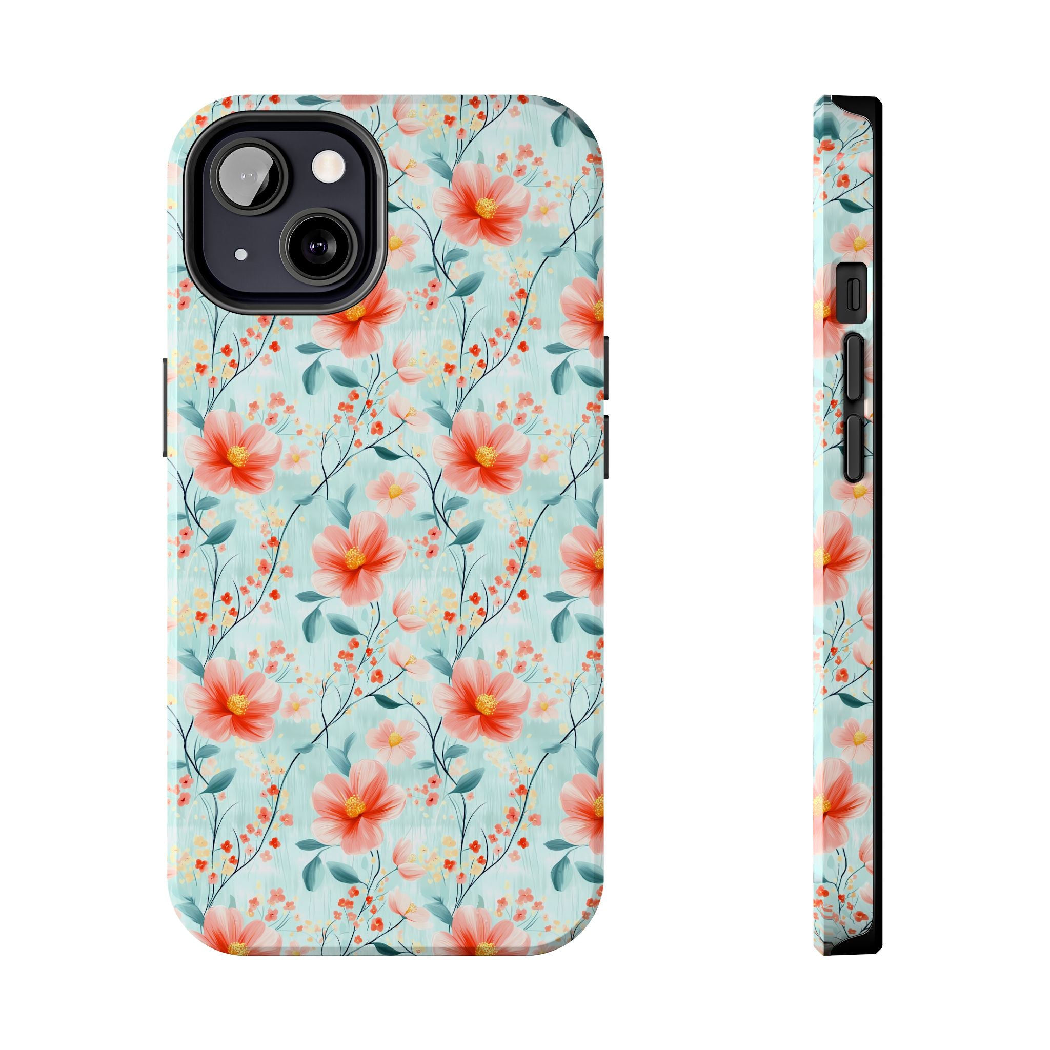 Teal Daisy- Floral Tough Phone Cases, Durable Phone Cover, Stylish Cell Phone Case, Protective Case for Women, Gift for Flower Lovers