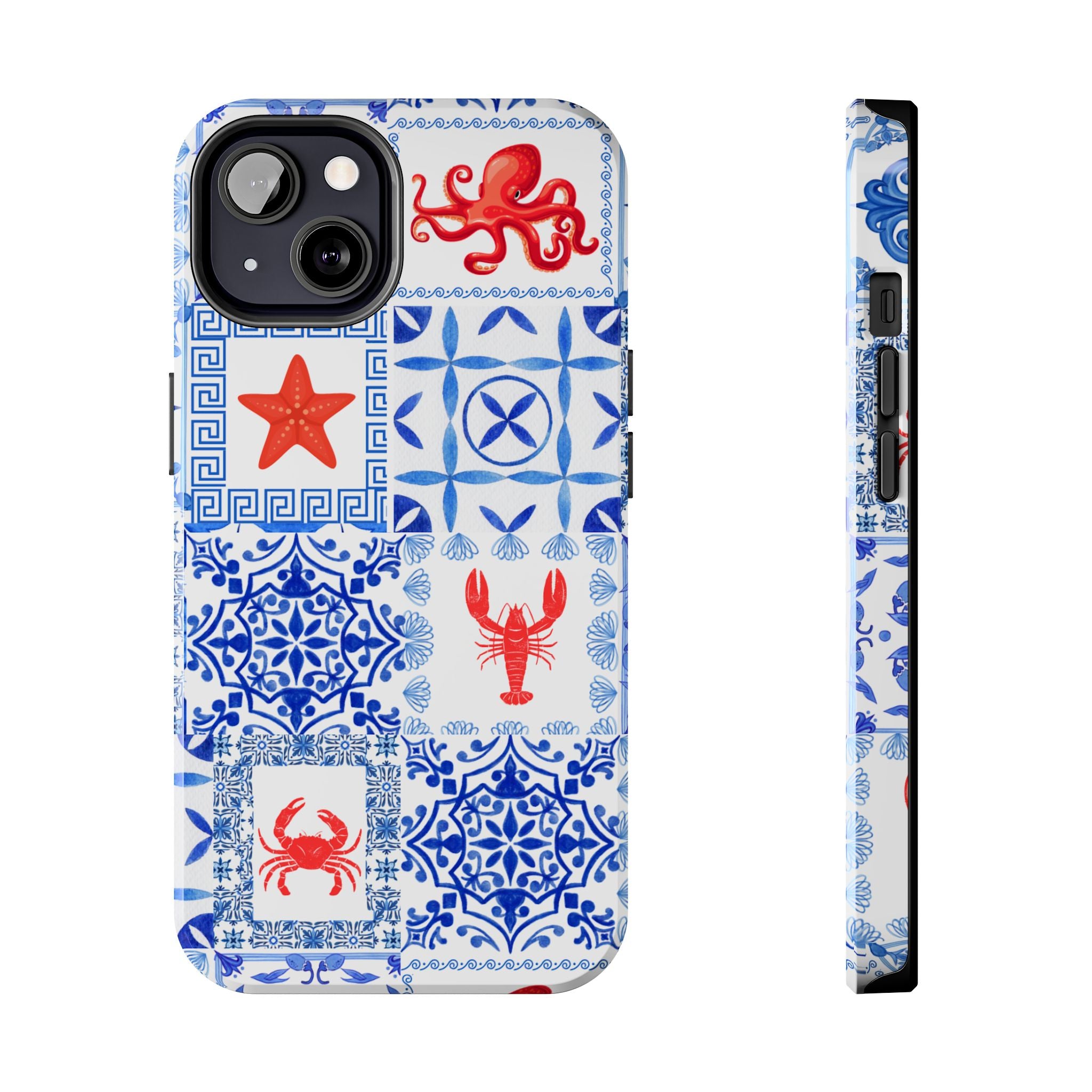 Greek Sea- Coastal Chic Phone Case - Nautical Sea Life Design, Marine Themed Tough Case, Ocean Lover Gift, Beach Decor, Summer Vibes