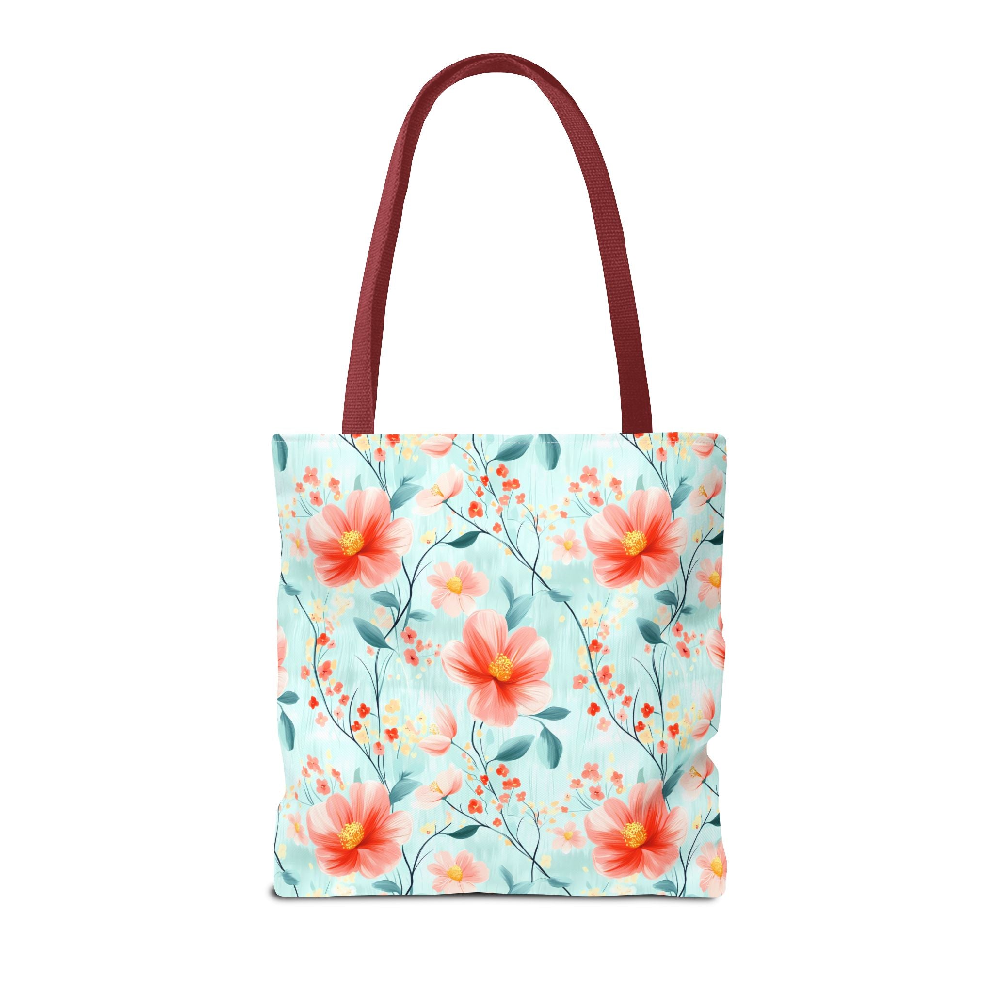 Teal Daisy - Floral Tote Bag, Boho Chic Carryall, Beach Bag, Gifts for Her, Spring Fashion Accessory, Eco-Friendly Shopping Bag