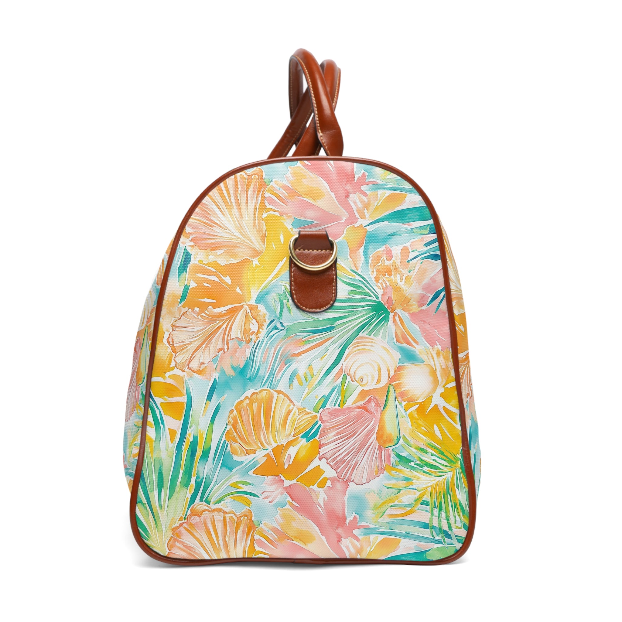 Neon Tropics - Vibrant Waterproof Travel Bag, Beach Tote, Weekender Duffle, Floral Luggage, Perfect for Summer Vacations, Travel Essentials