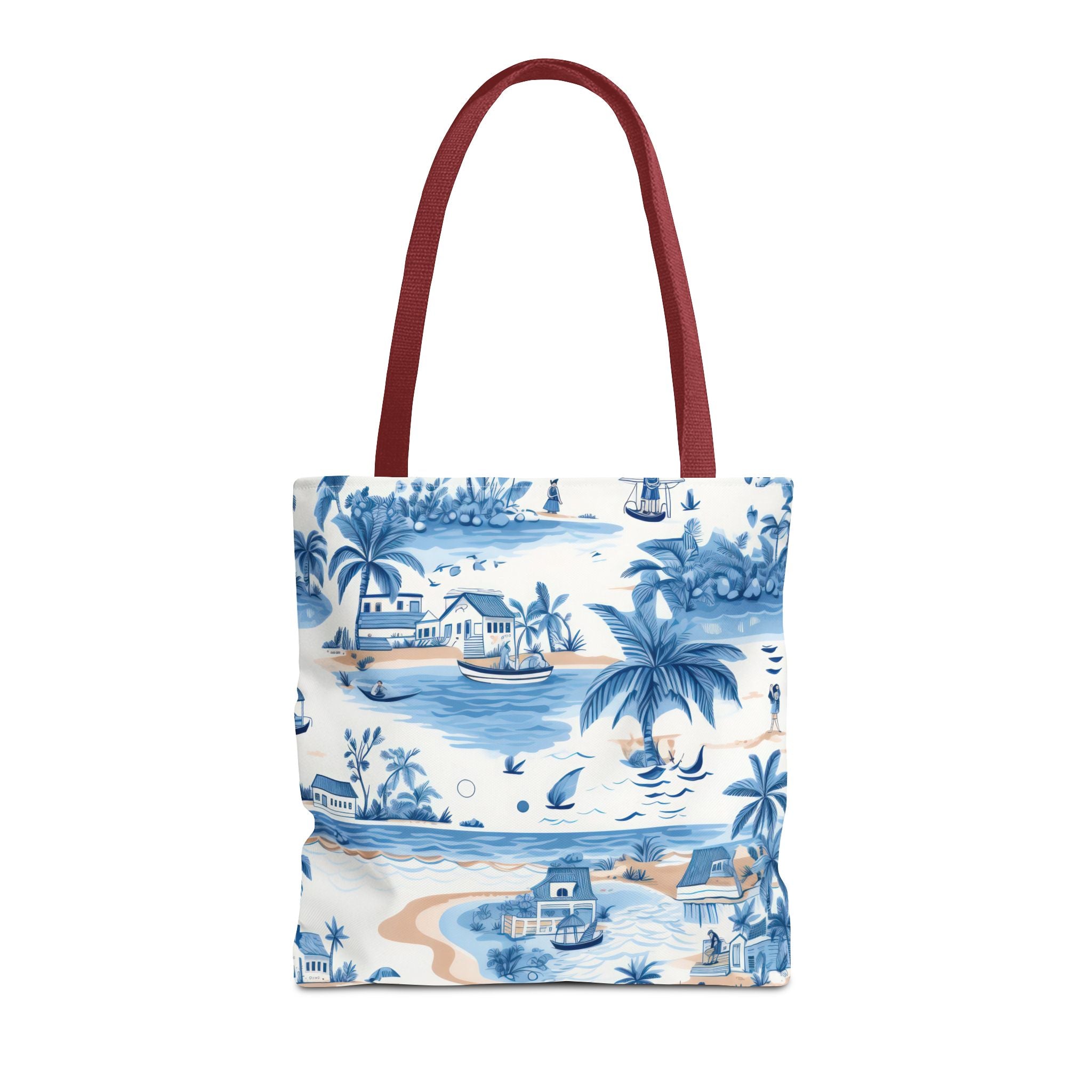 tropical Blue- Coastal Blue Tote Bag - Beach Vibes, Summer Travel, Eco-Friendly Shopping, Vacation Essentials, Gift for Ocean Lovers