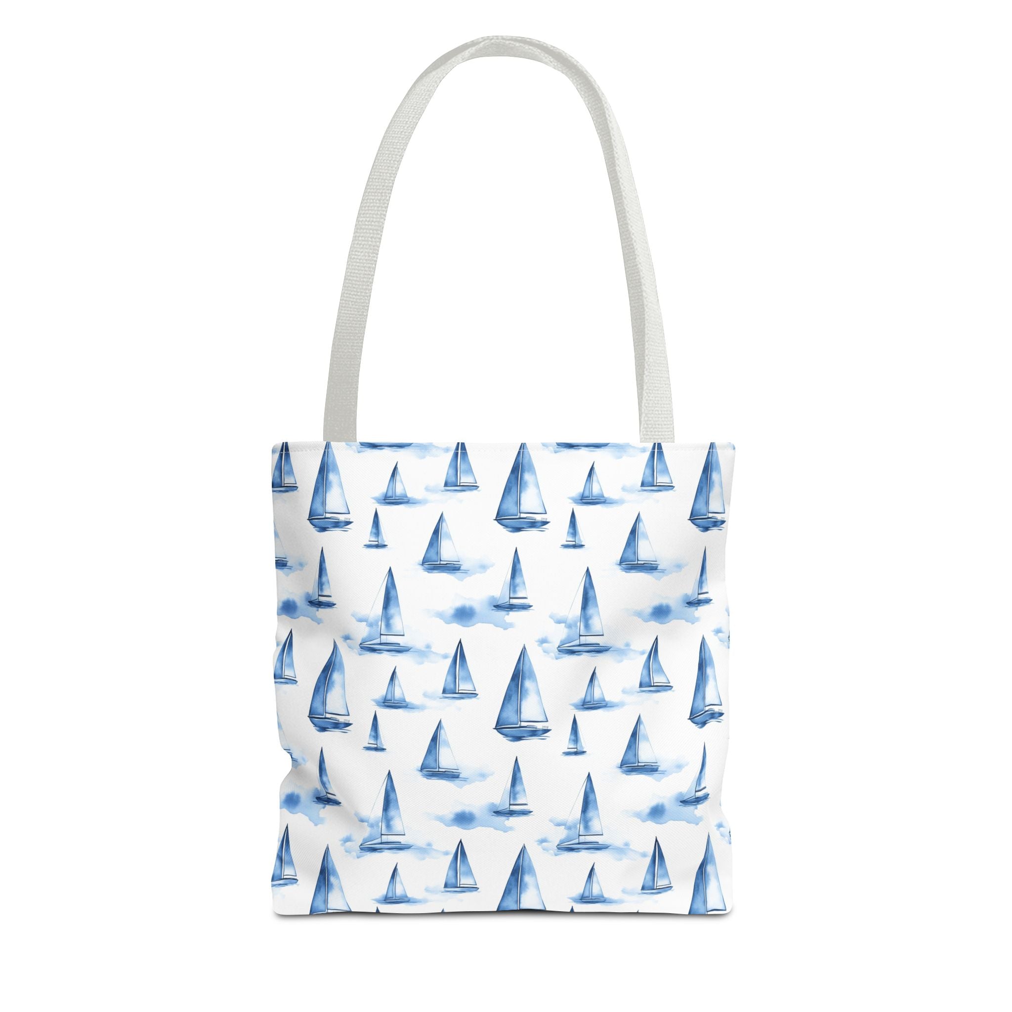 Blue Sail Boat - Nautical Tote Bag, Sailboat Shopping Bag, Beach Tote, Gift for Sailors, Vacation Accessory, Summer Bag