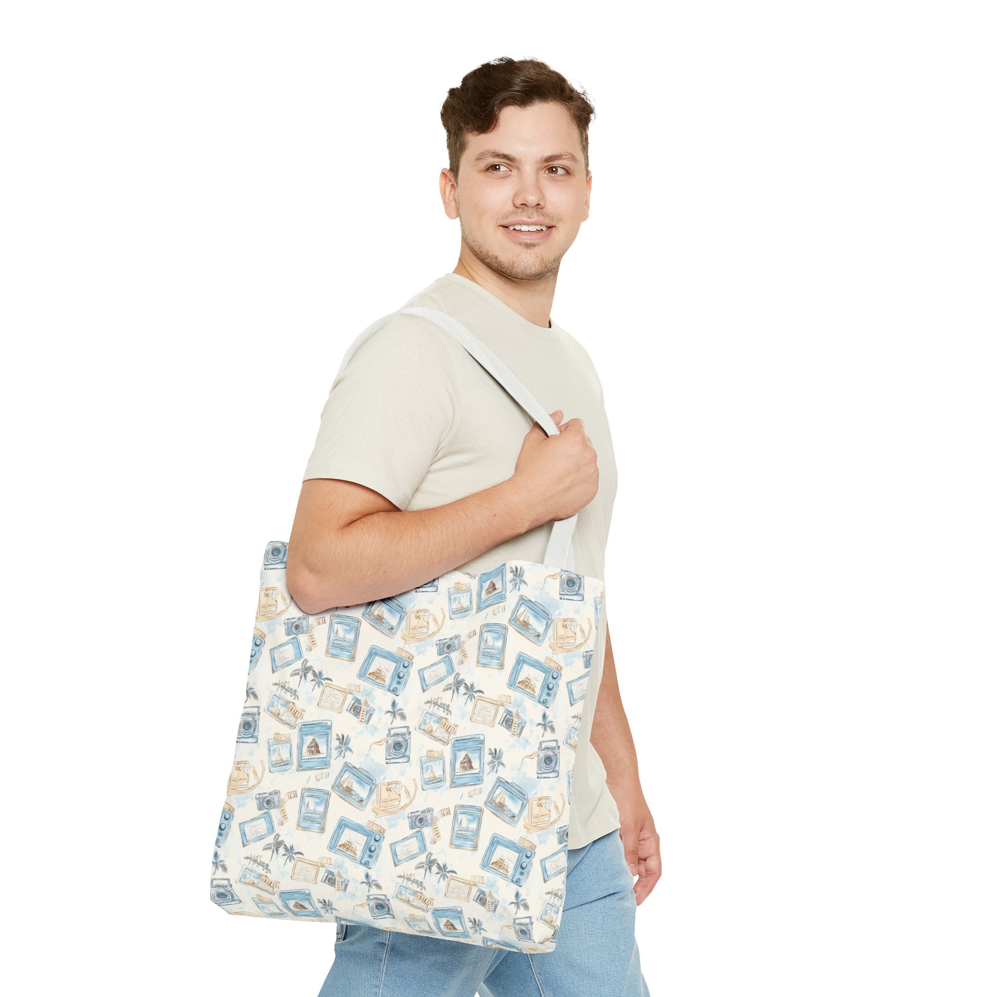 Vintage Vacay- Beach Vibes Tote Bag, Ocean Tote, Summer Accessories, Vacation Ready Bag, Coastal Shopping Bag, Gift for Travelers