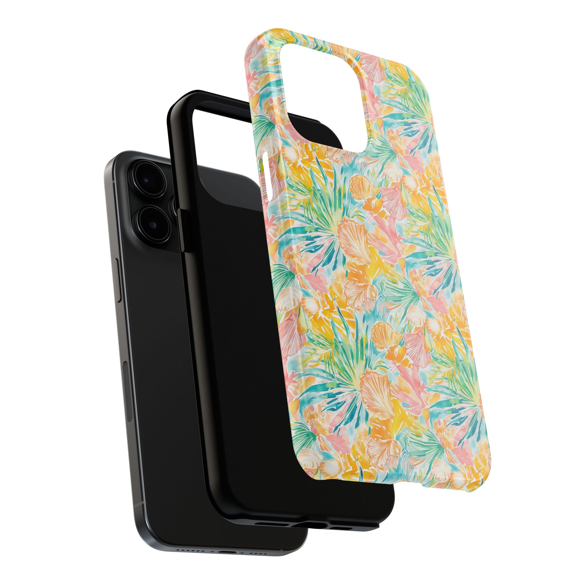 Neon Tropics- Tough Phone Cases, Floral Phone Covers, Summer Accessories, Stylish Phone Protection, Gifts for Her