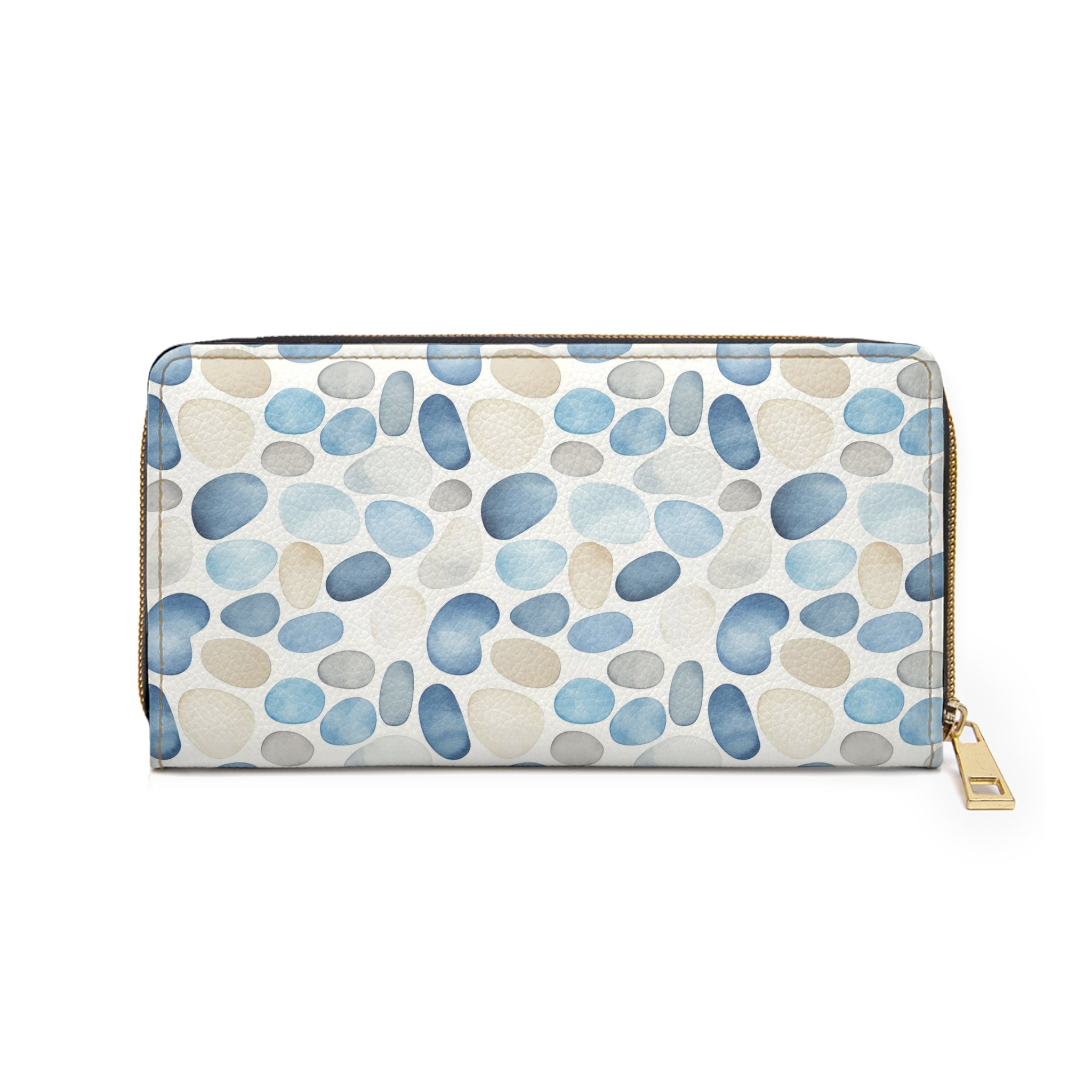 Cobblestone Vegan Leather Wallet, Chic Watercolor Zipper Wallet | Stylish Clutch, Travel Wallet, Modern Accessory, Gifts for Her, Everyday Essentials