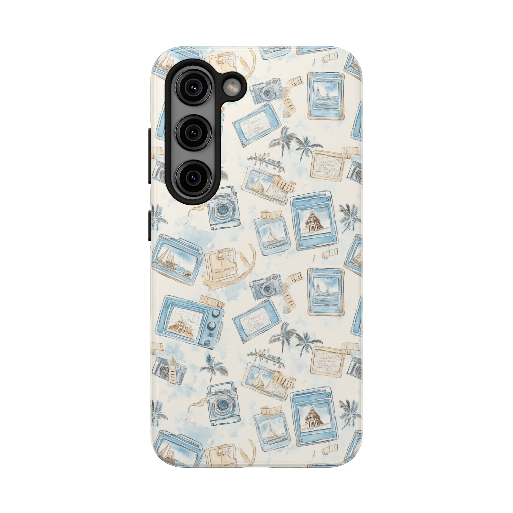 Vintage Vacay- Tough Phone Case - Tropical Vintage Camera Design