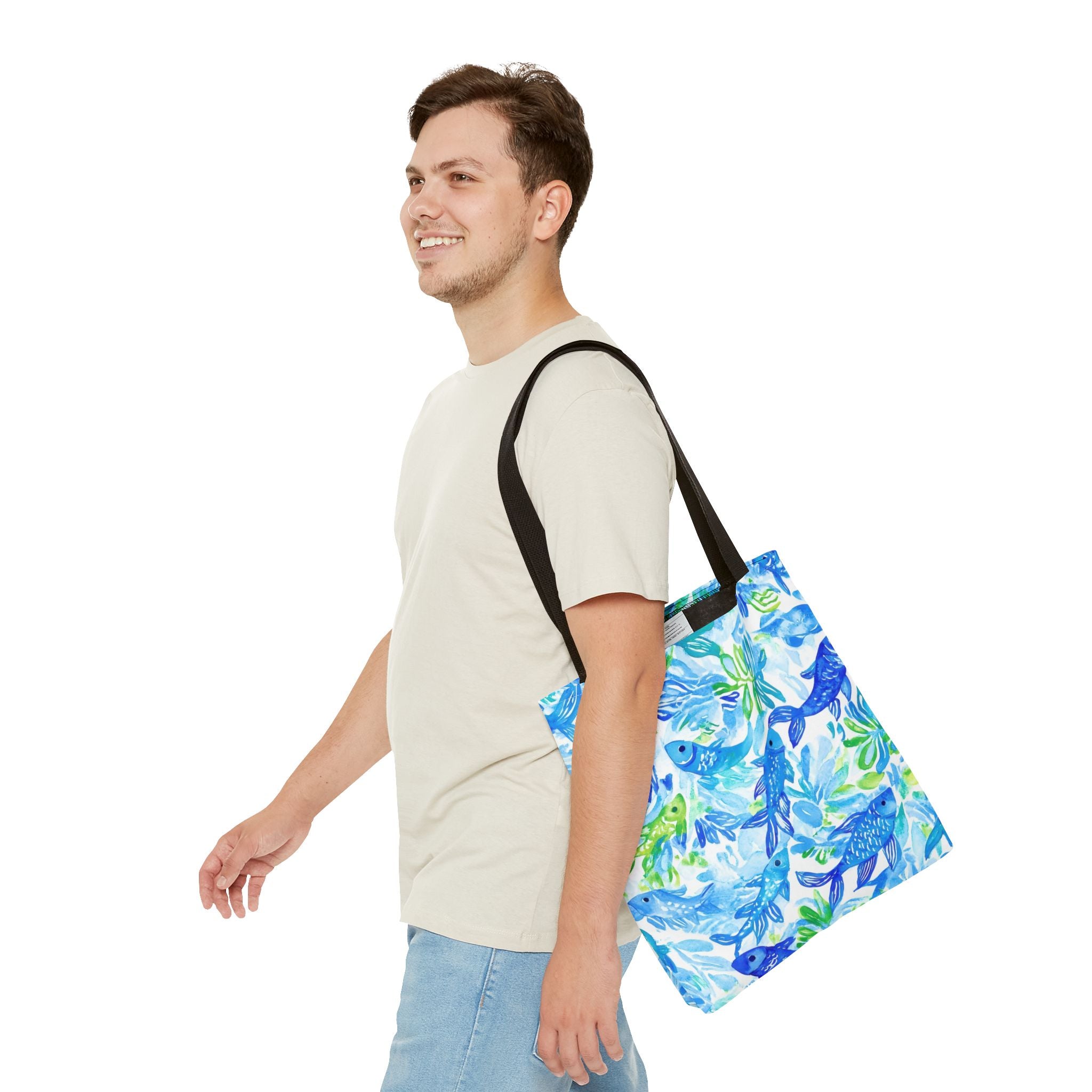 Vibrant Fish- Colorful Fish Tote Bag, Beach Bag, Shopping Tote, Eco-Friendly Reusable Bag, Gift for Ocean Lovers, Summer Accessory