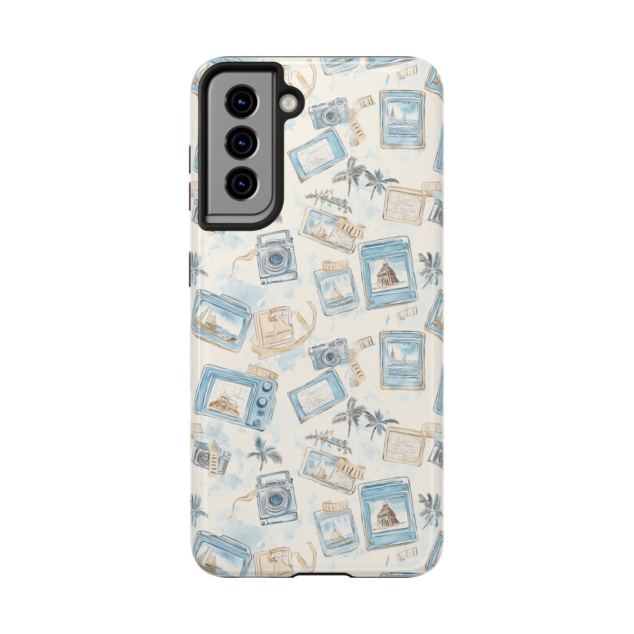 Vintage Vacay- Tough Phone Case - Tropical Vintage Camera Design