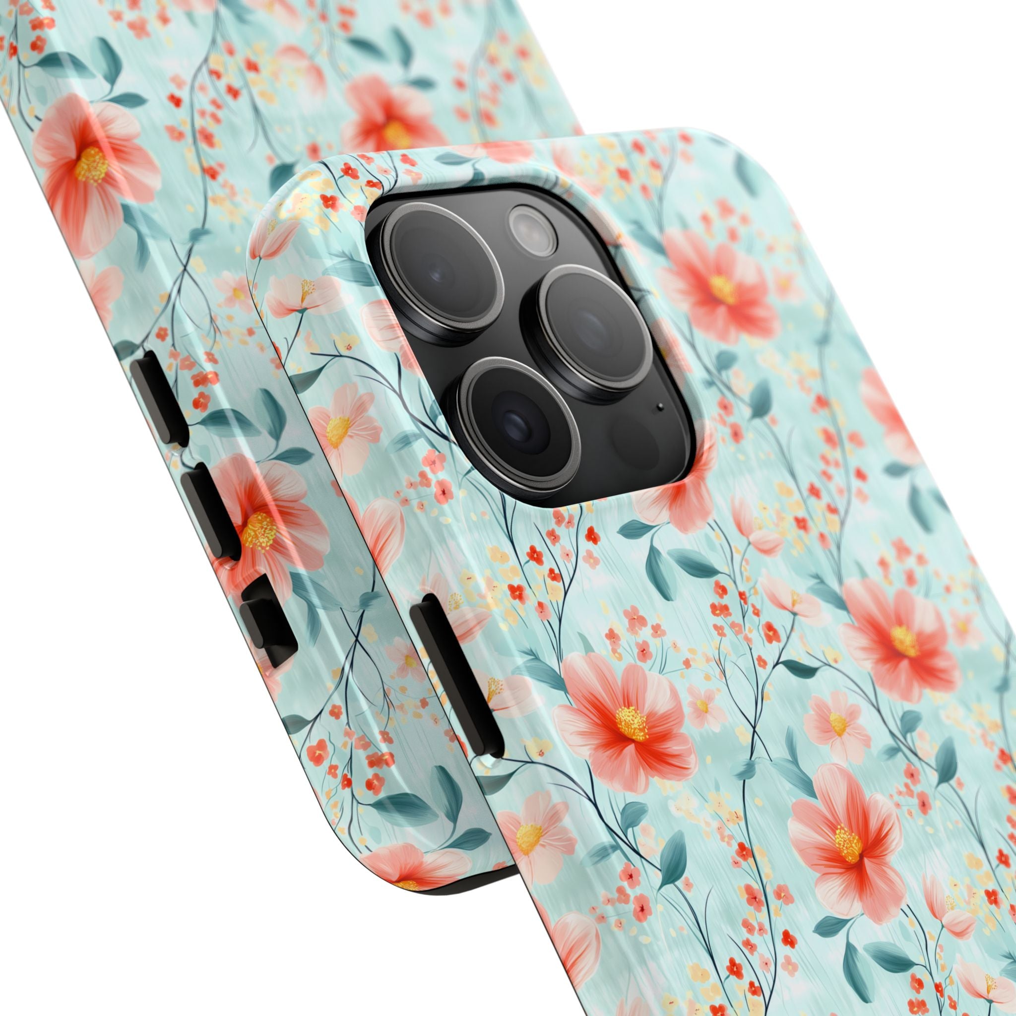 Teal Daisy- Floral Tough Phone Cases, Durable Phone Cover, Stylish Cell Phone Case, Protective Case for Women, Gift for Flower Lovers