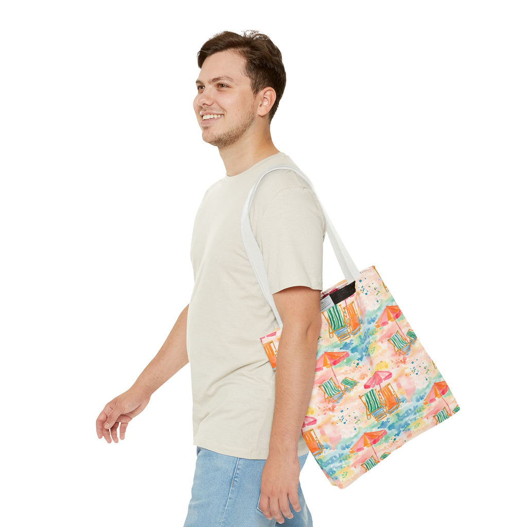 Beach Vibes Tote Bag | Summer Carryall, Vacation Essential, Eco-Friendly Bag, Gift for Her, Travel Organizer