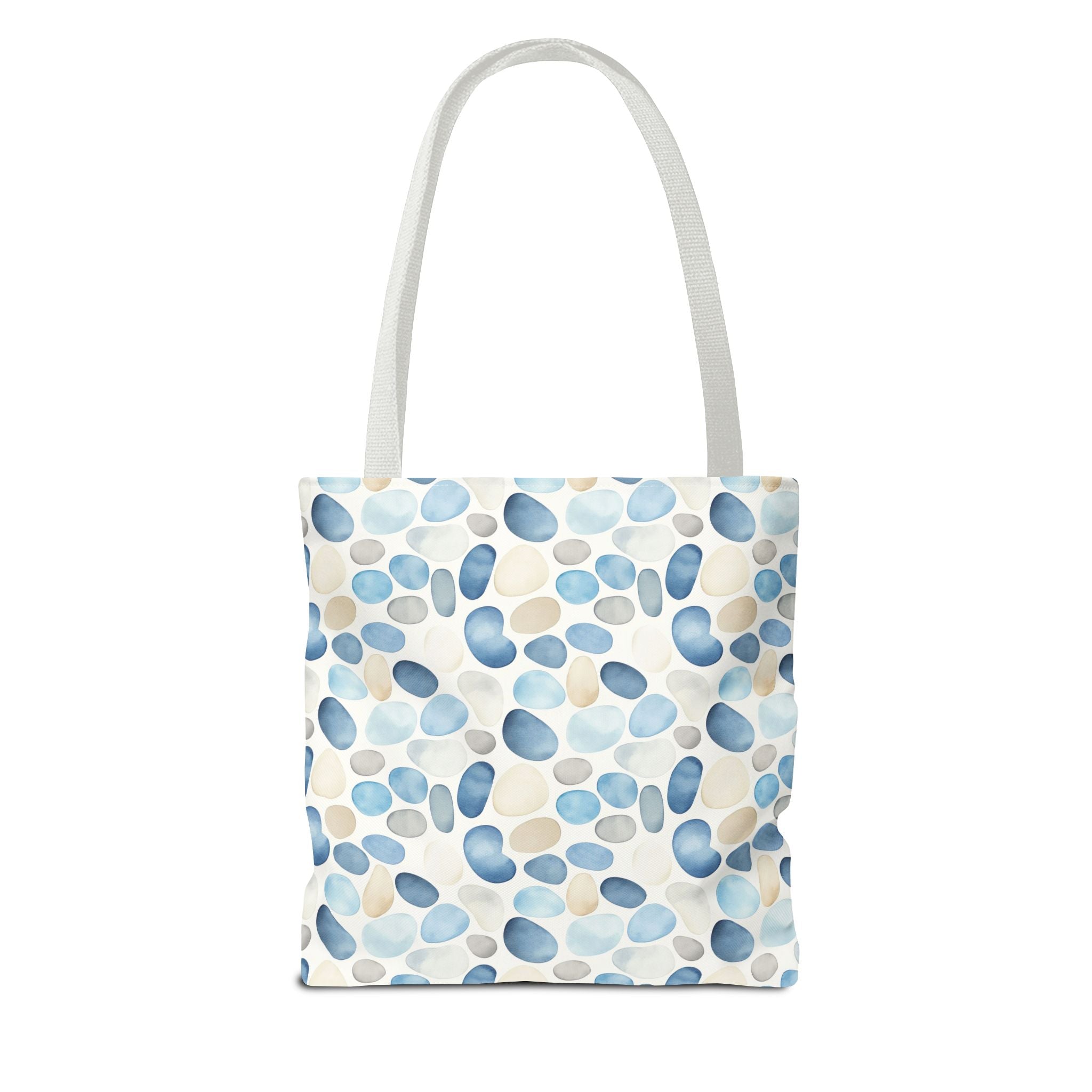 Cobble stone- Tote Bag with Blue Pebble Design | Beach Bag, Grocery Tote, Shopping Bag, Gift Bag, Eco-Friendly Tote