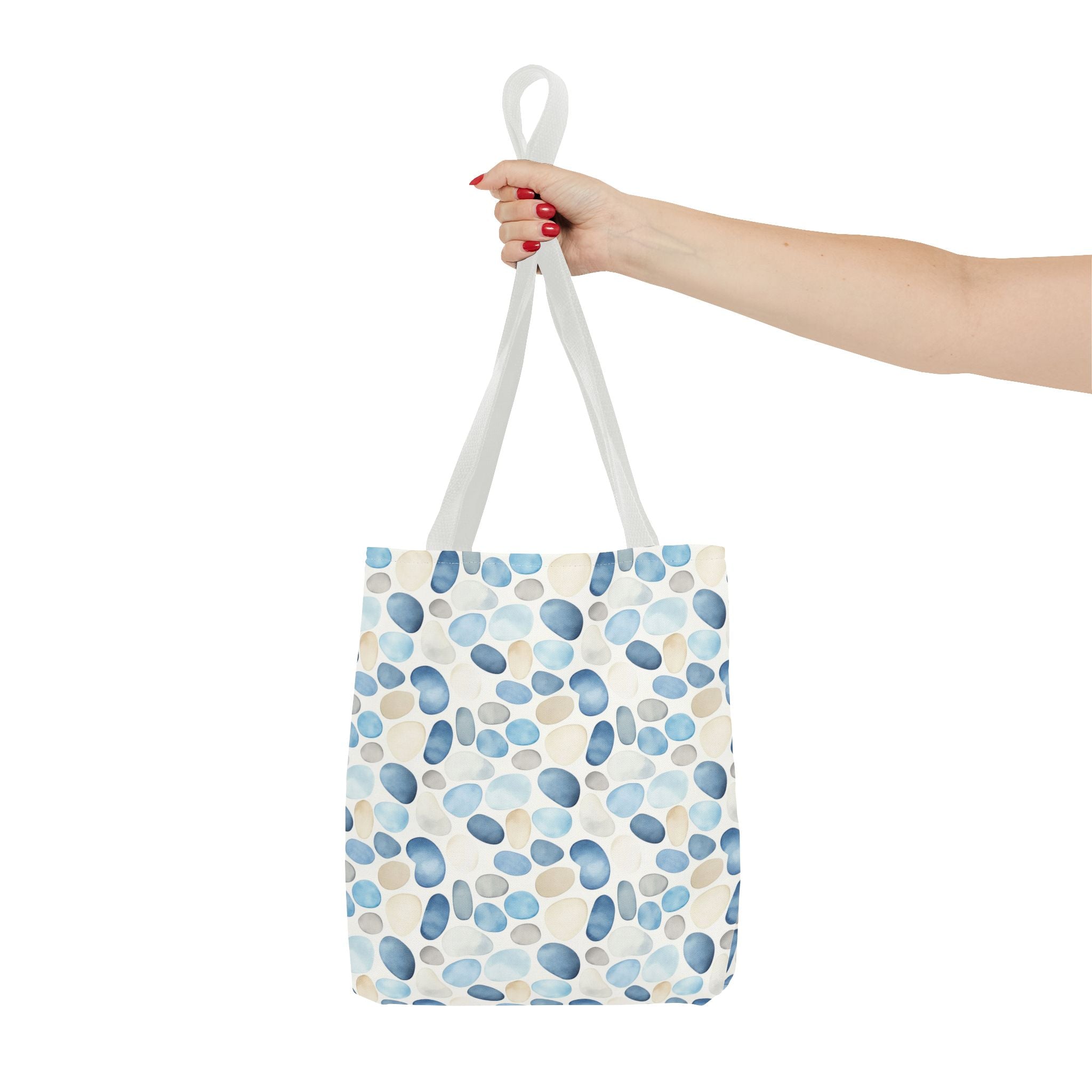 Cobble stone- Tote Bag with Blue Pebble Design | Beach Bag, Grocery Tote, Shopping Bag, Gift Bag, Eco-Friendly Tote