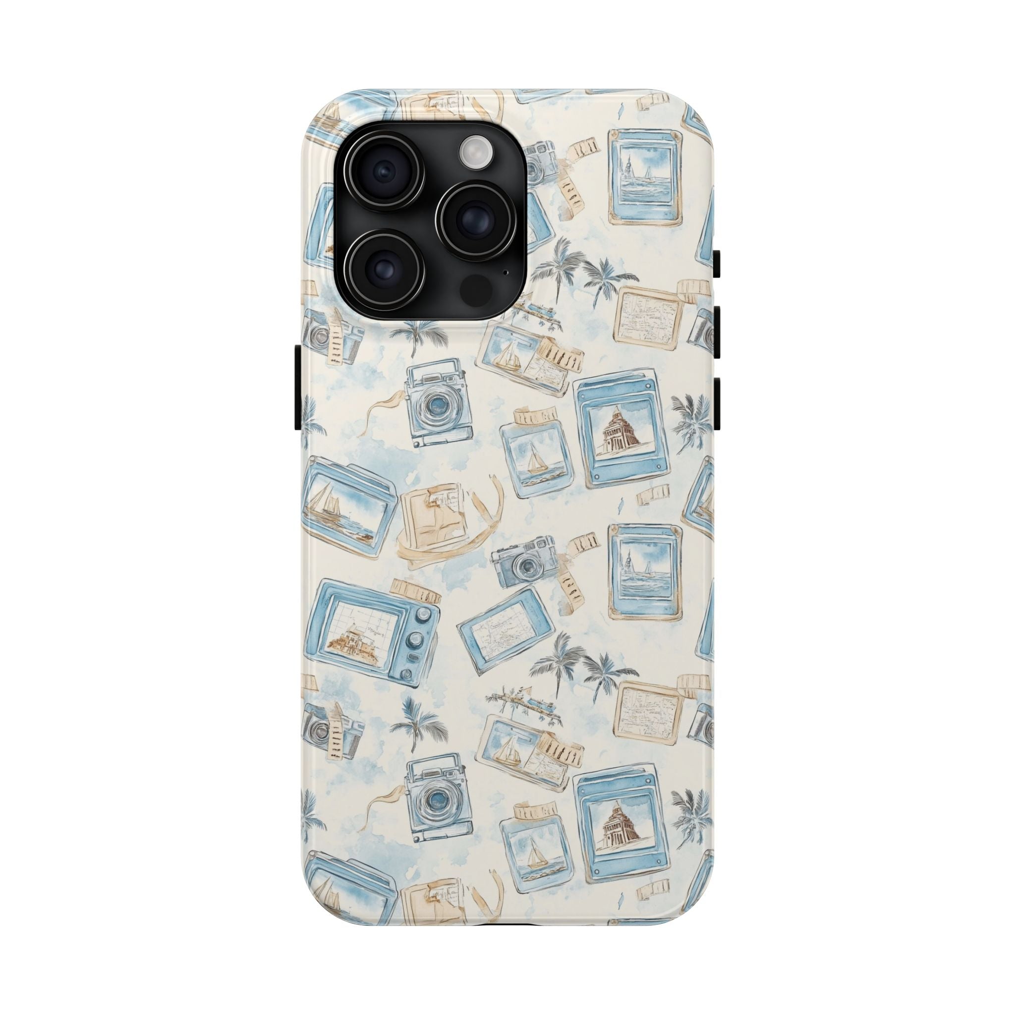 Vintage Vacay- Tough Phone Case - Tropical Vintage Camera Design