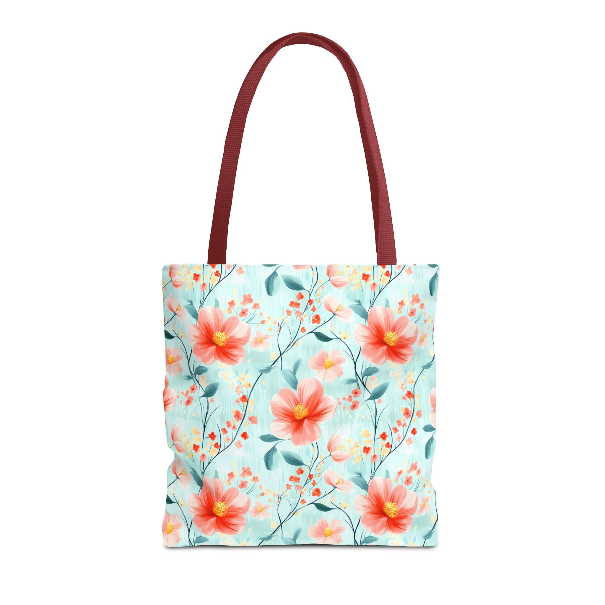 Teal Daisy - Floral Tote Bag, Boho Chic Carryall, Beach Bag, Gifts for Her, Spring Fashion Accessory, Eco-Friendly Shopping Bag