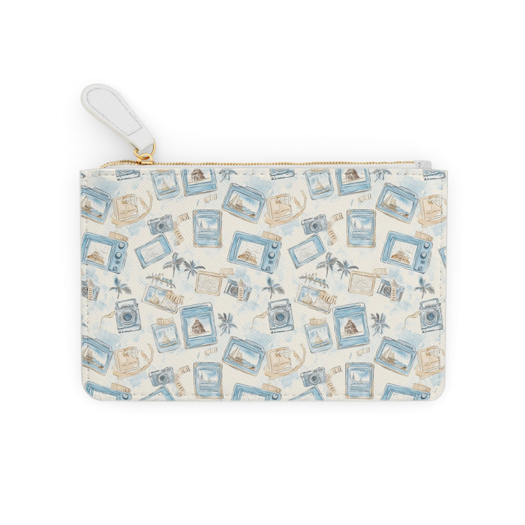 Vintage Vacay Mini Vegan Leather Clutch Bag, Polaroid Fans, Vintage Style, Gifts for her
