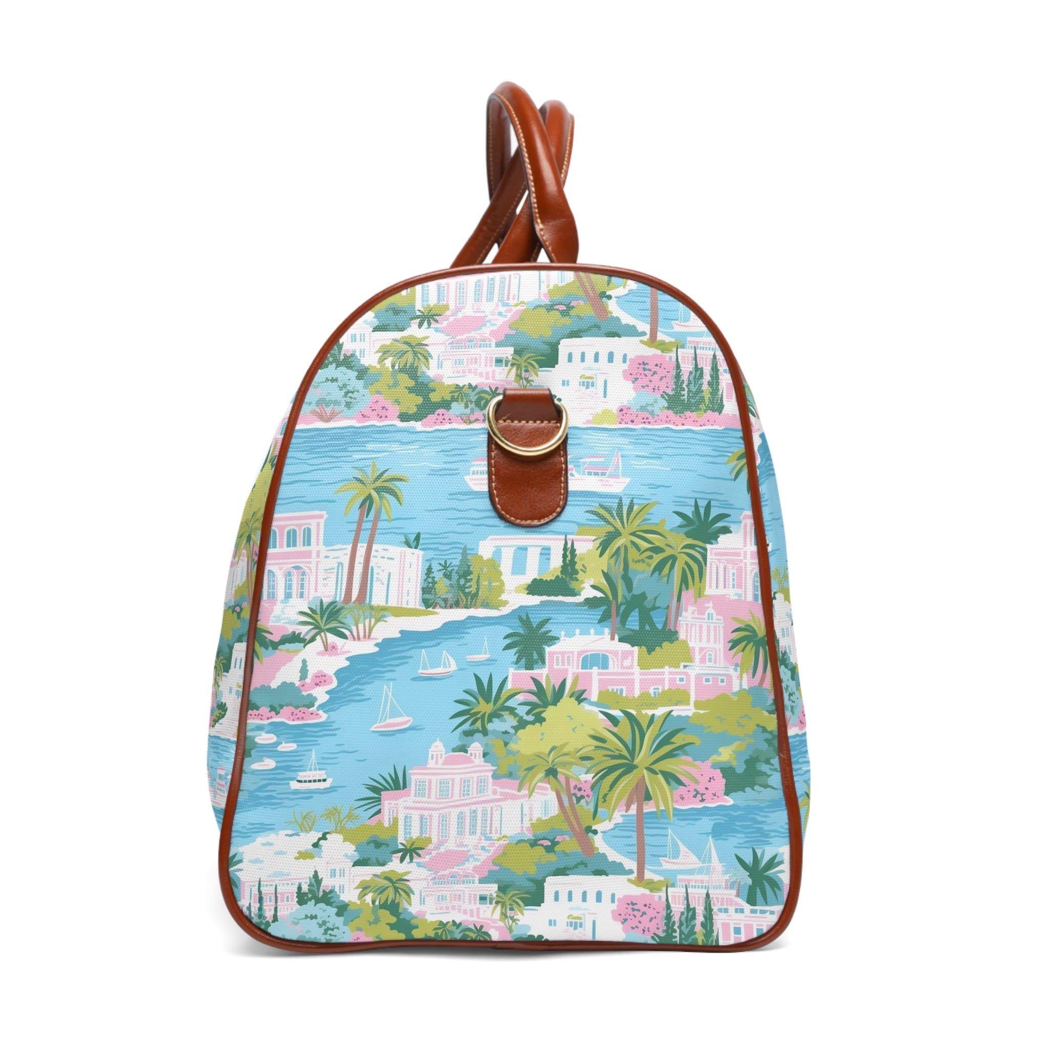 Greek Island - Waterproof Travel Tote Bag, Stylish Carry-On, Beach Trip Essential, Weekend Getaway, Travel Accessories for Adventurers