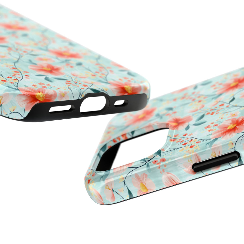 Teal Daisy- Floral Tough Phone Cases, Durable Phone Cover, Stylish Cell Phone Case, Protective Case for Women, Gift for Flower Lovers