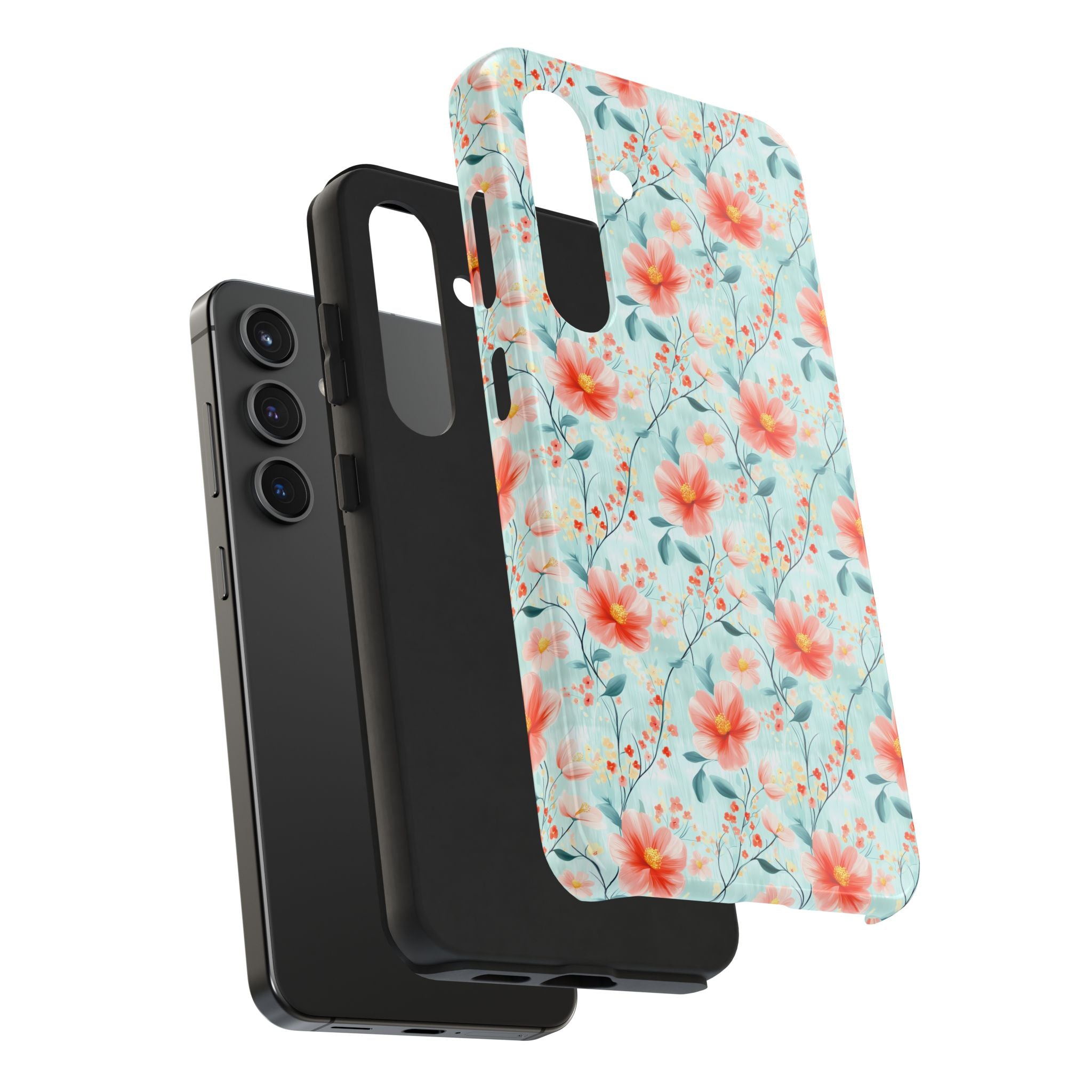 Teal Daisy- Floral Tough Phone Cases, Durable Phone Cover, Stylish Cell Phone Case, Protective Case for Women, Gift for Flower Lovers