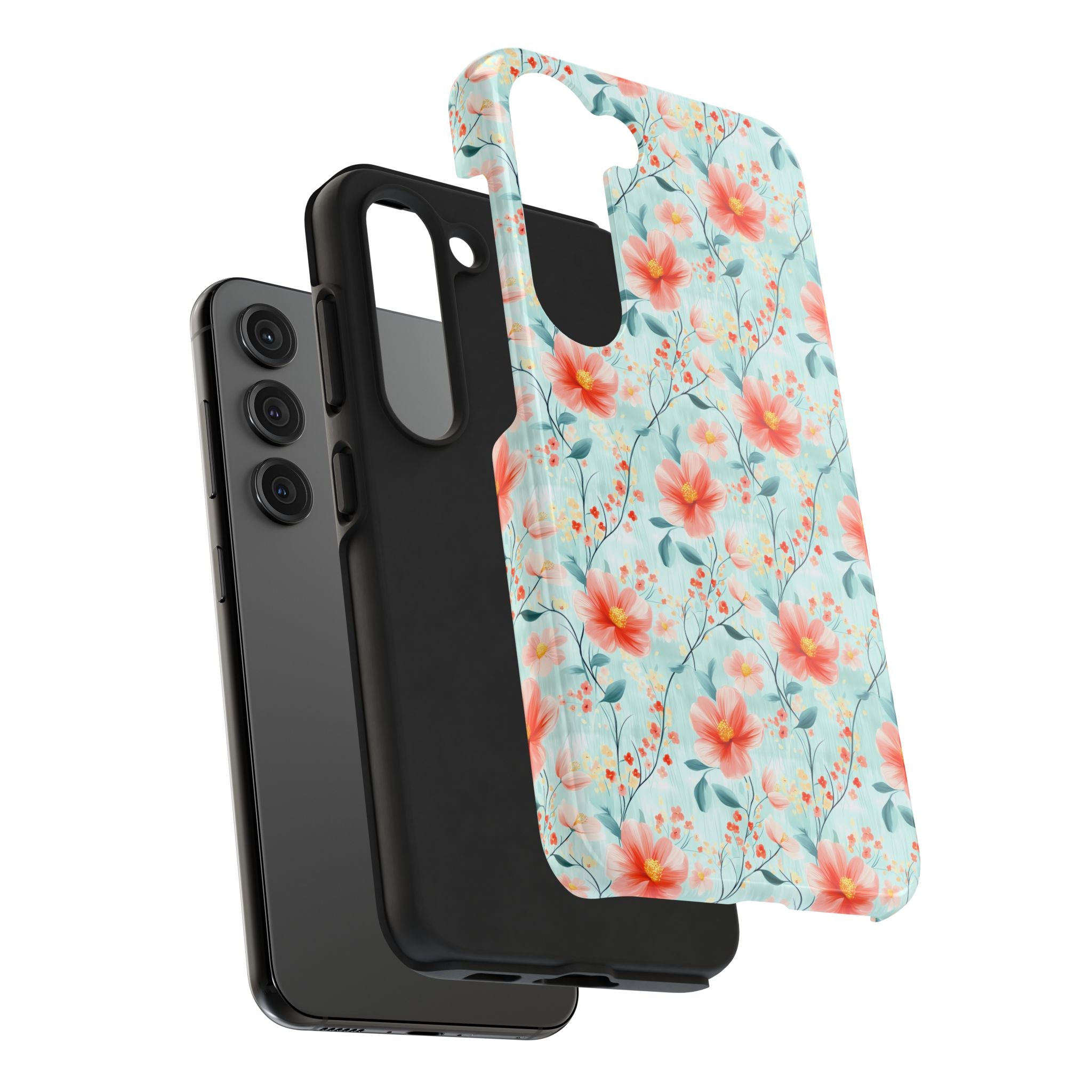 Teal Daisy- Floral Tough Phone Cases, Durable Phone Cover, Stylish Cell Phone Case, Protective Case for Women, Gift for Flower Lovers