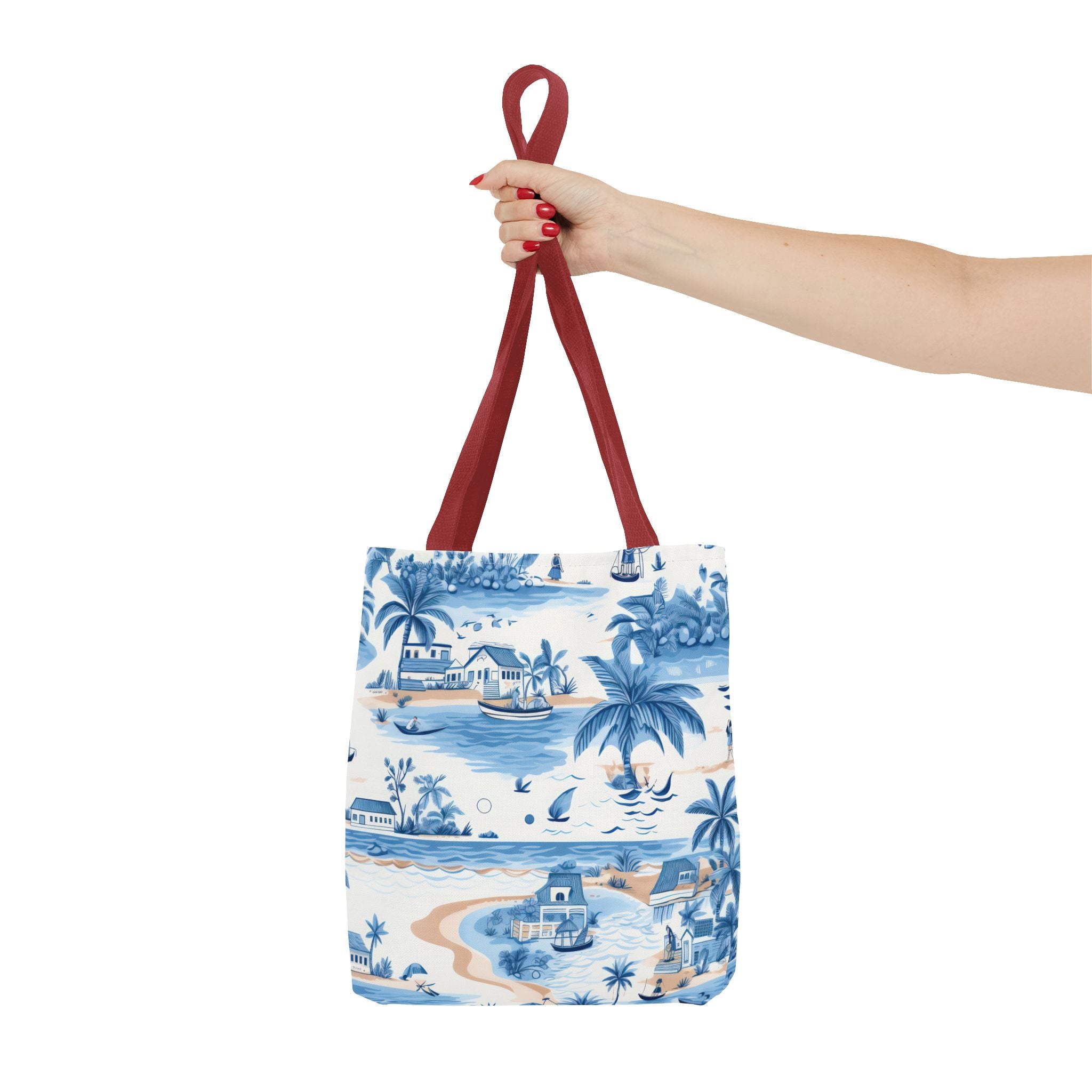 tropical Blue- Coastal Blue Tote Bag - Beach Vibes, Summer Travel, Eco-Friendly Shopping, Vacation Essentials, Gift for Ocean Lovers