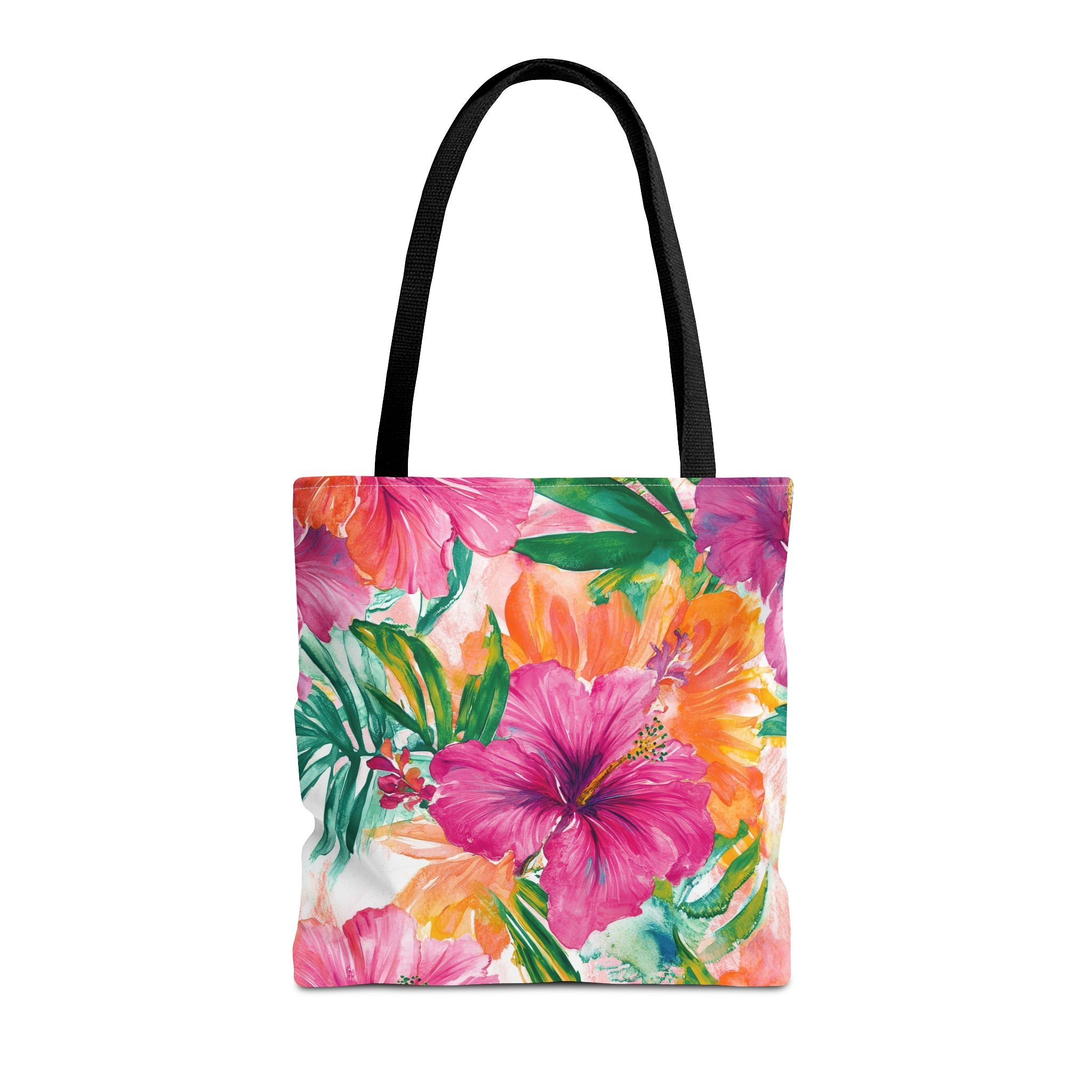 Pink Torpical Floral Tote Bag | Perfect for Beach Days, Shopping, or Gifts | Eco-Friendly, Lightweight, Summer Vibes, Travel Essential