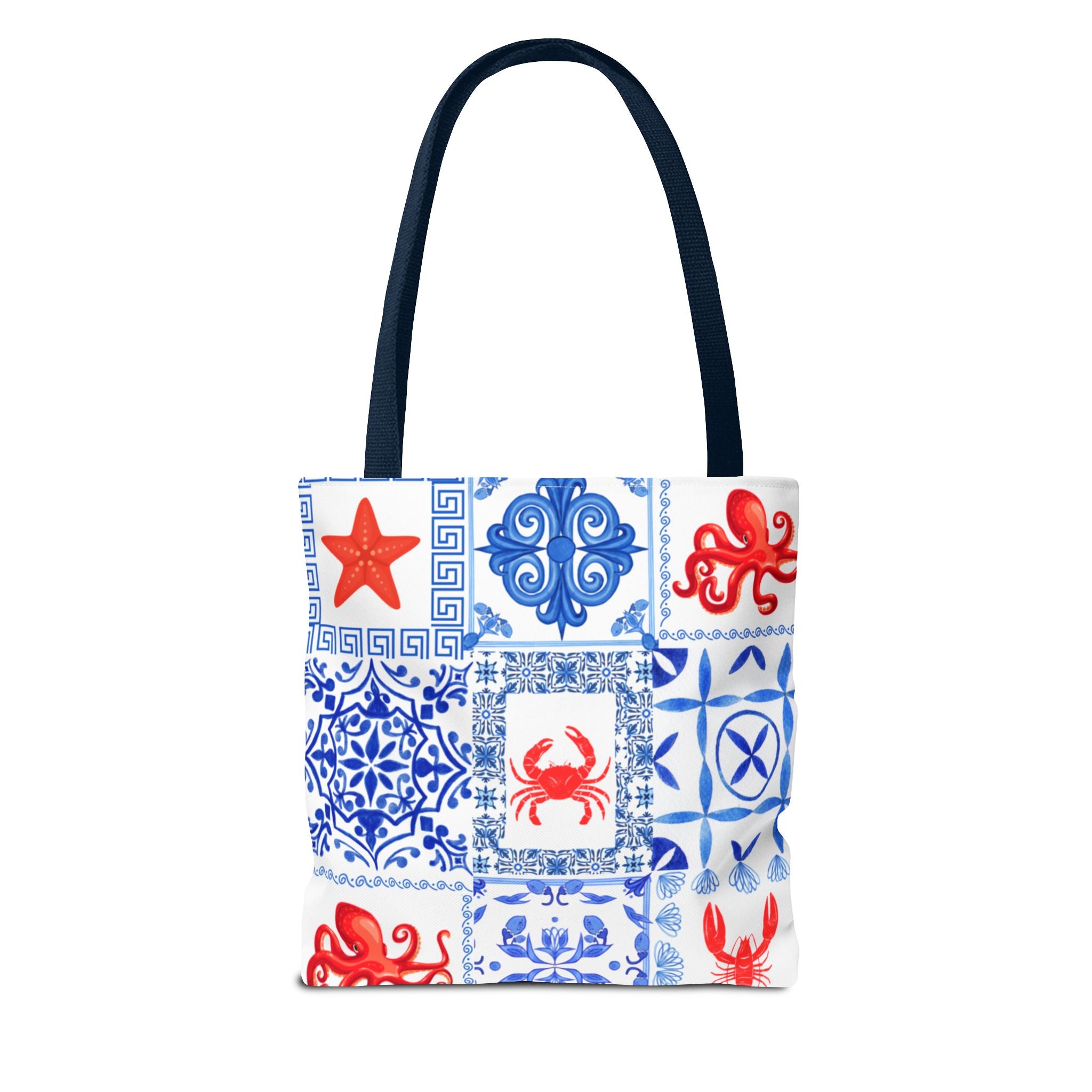 Greek Sea - Ocean-Inspired Tote Bag, Nautical Style, Beach Bags, Gift for Her, Summer Accessory, Trendy Shopping Tote, AOP Design