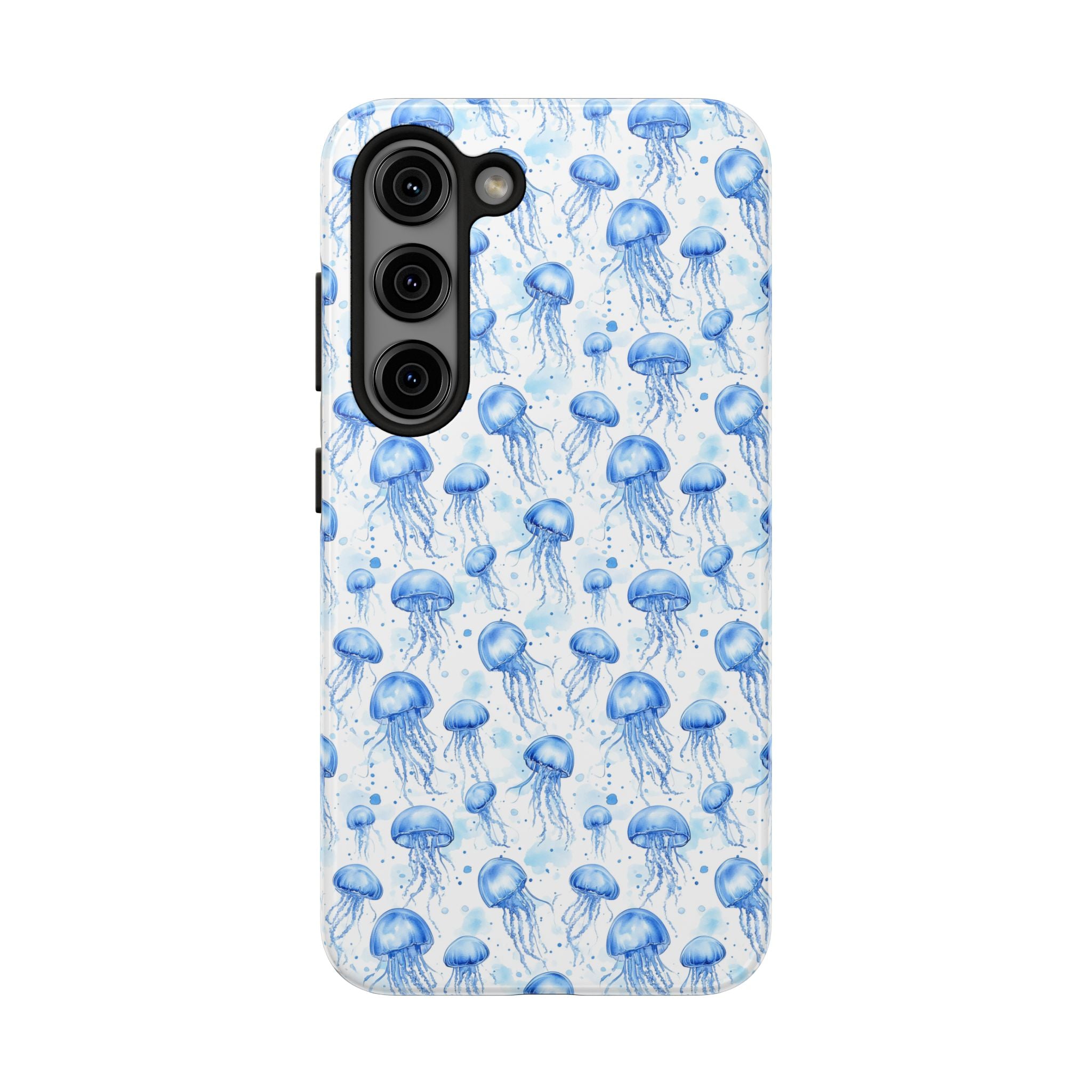 Blue Jellyfish Tough Phone Case | Unique Ocean Vibe | Gift for Marine Lovers, Durable Protection, Trendy Accessories, Beach Theme