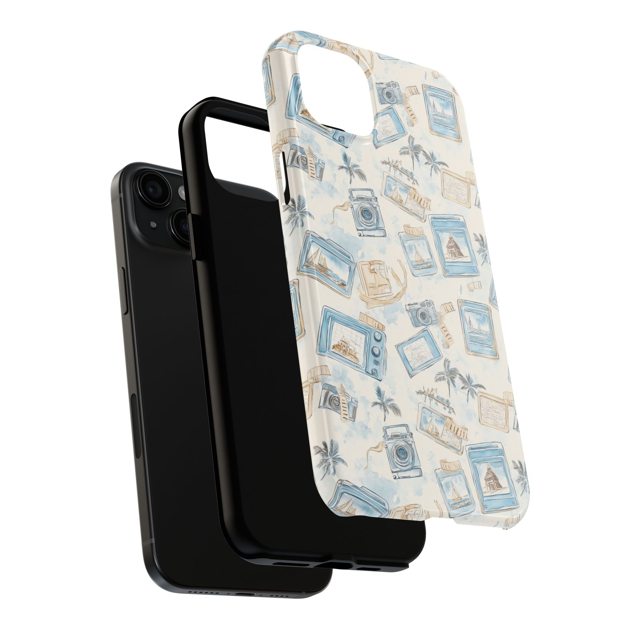 Vintage Vacay- Tough Phone Case - Tropical Vintage Camera Design