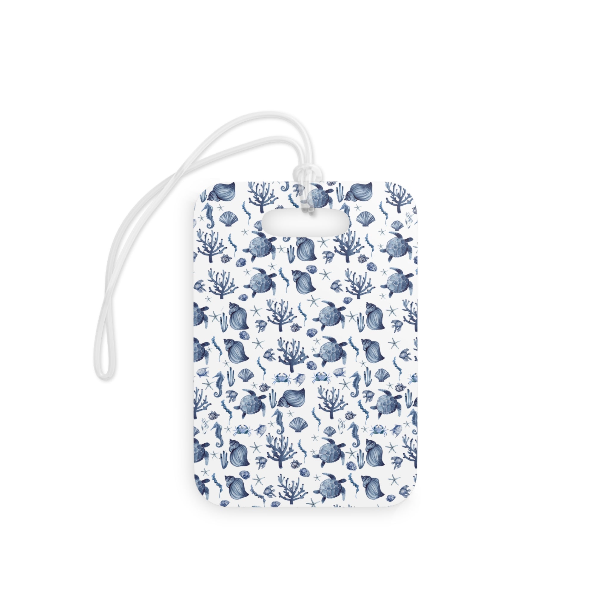 Deep Blue Sea - Luggage Tag - Whimsical Ocean-Inspired Luggage Tags - Travel Accessories, Beach Trips, Vacation, Gift Ideas, Personalized Tags