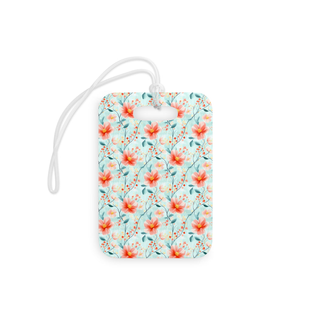 Teal Daisy Luggage Tag, Travel Accessories, Luggage, Vacation must have, Beach Vacation Supplies