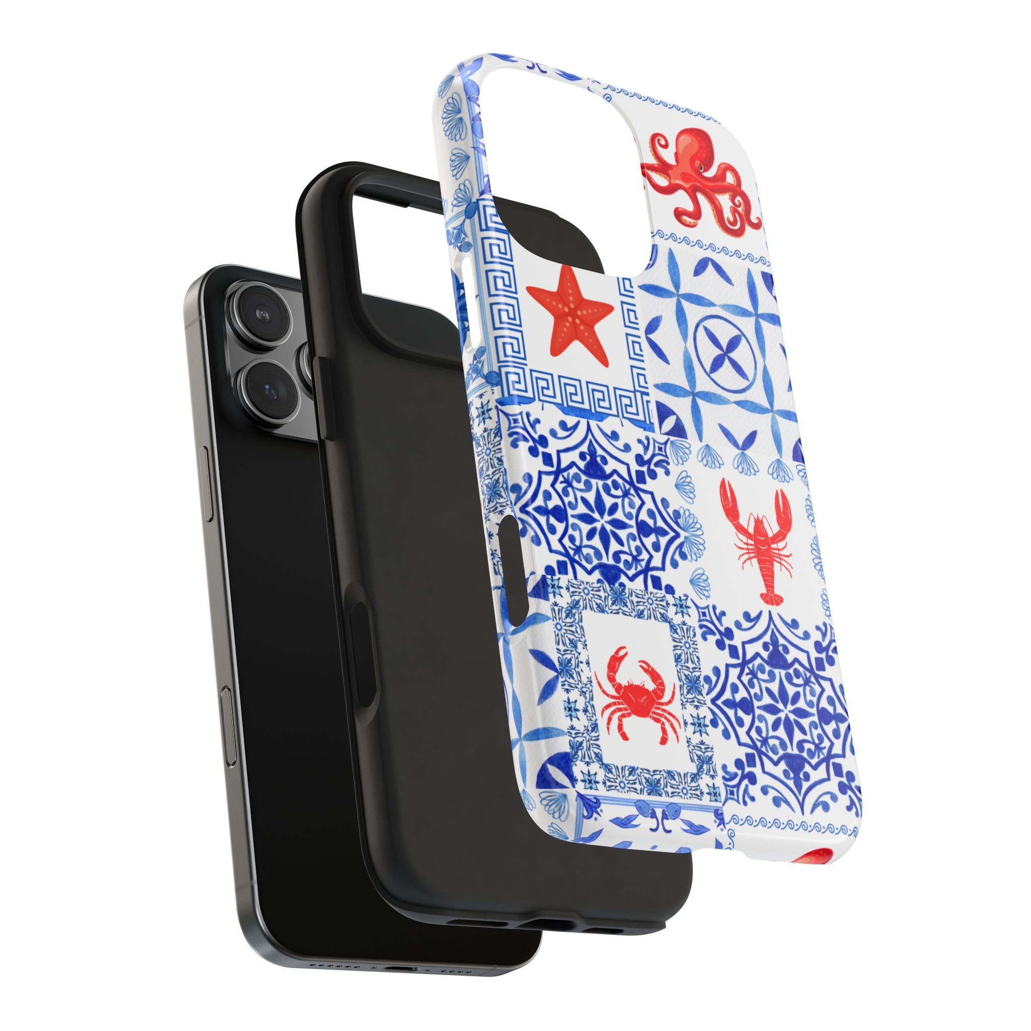Greek Sea- Coastal Chic Phone Case - Nautical Sea Life Design, Marine Themed Tough Case, Ocean Lover Gift, Beach Decor, Summer Vibes