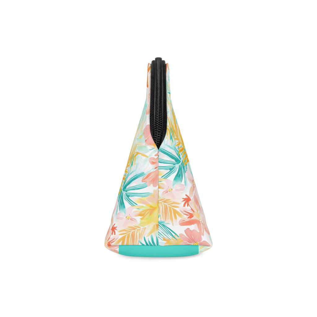 Tropical Starfish Makeup Bag, PU Faux Leather Makeup Bag, Travel Makeup kit, Vacation Makeup bag, Bridesmaid Gift, Makeup Organizer