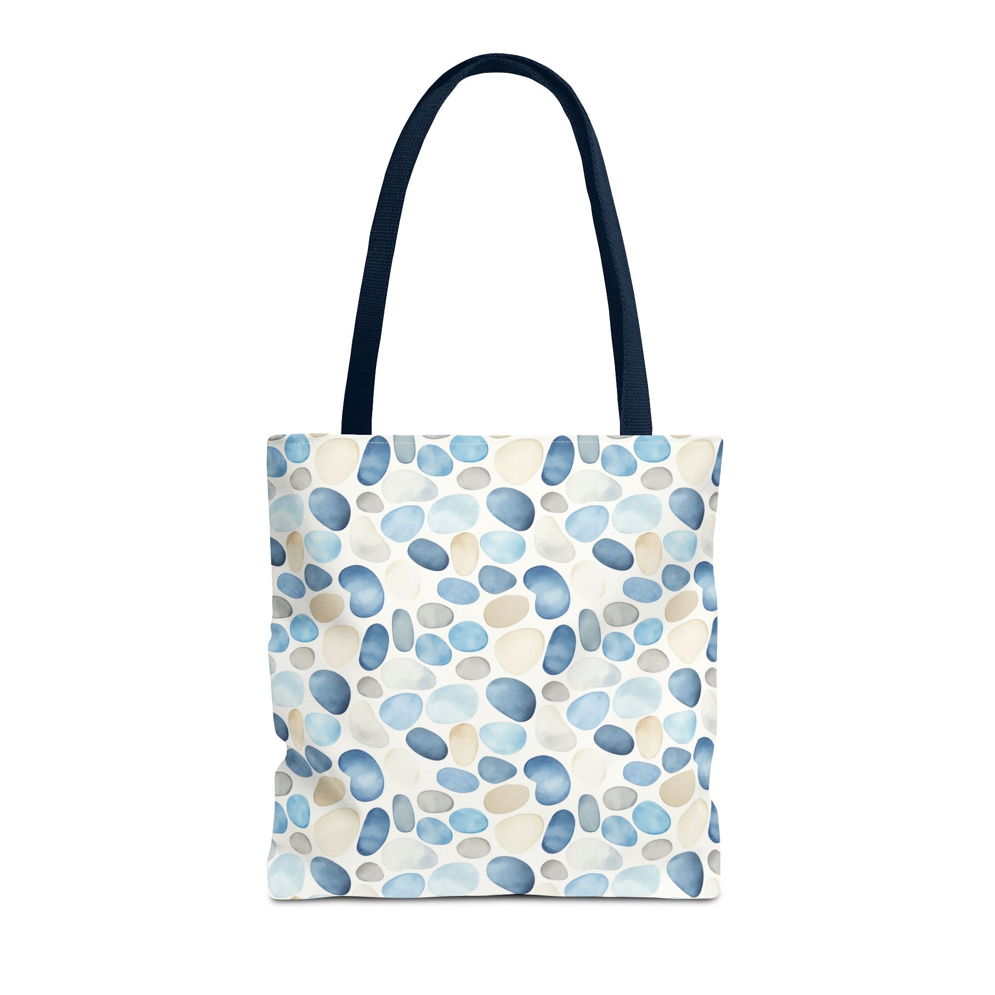 Cobble stone- Tote Bag with Blue Pebble Design | Beach Bag, Grocery Tote, Shopping Bag, Gift Bag, Eco-Friendly Tote
