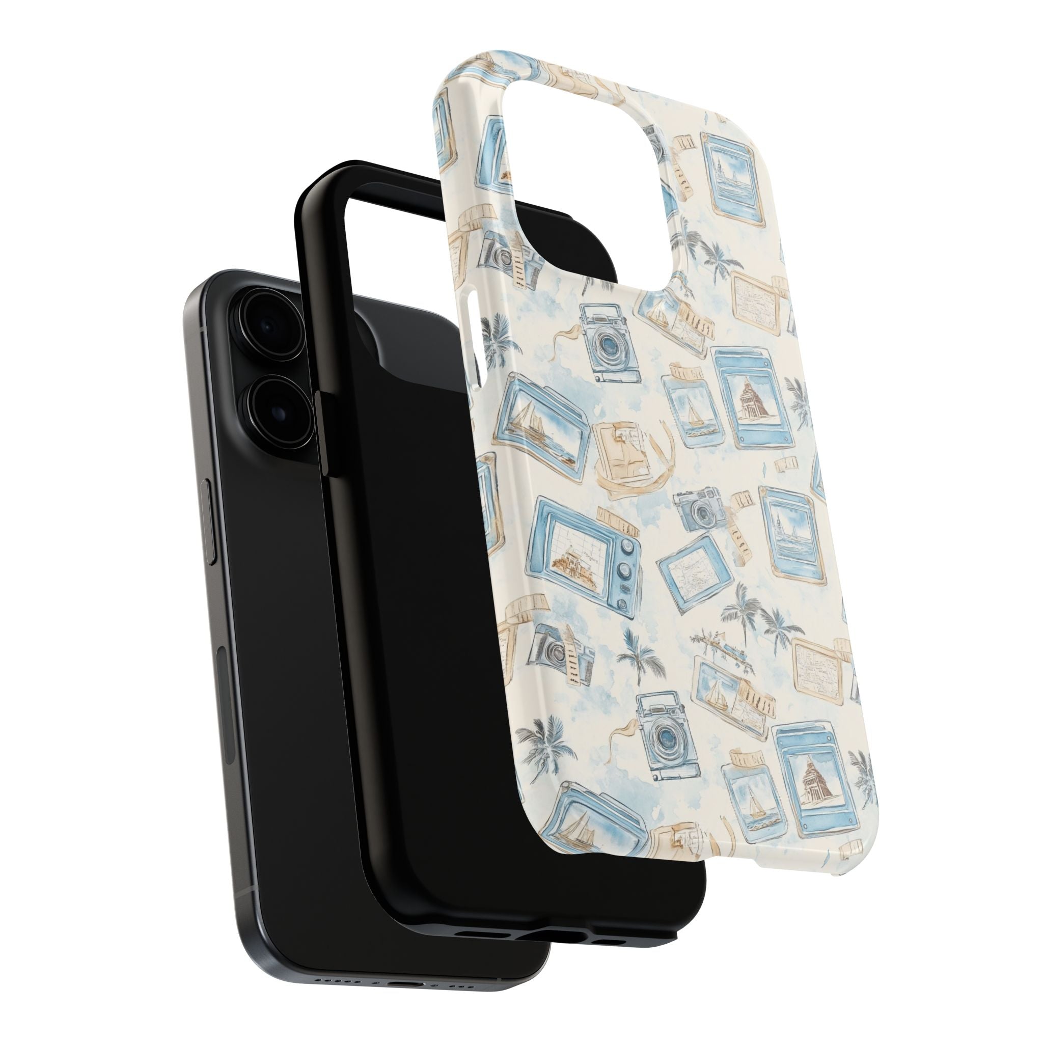 Vintage Vacay- Tough Phone Case - Tropical Vintage Camera Design